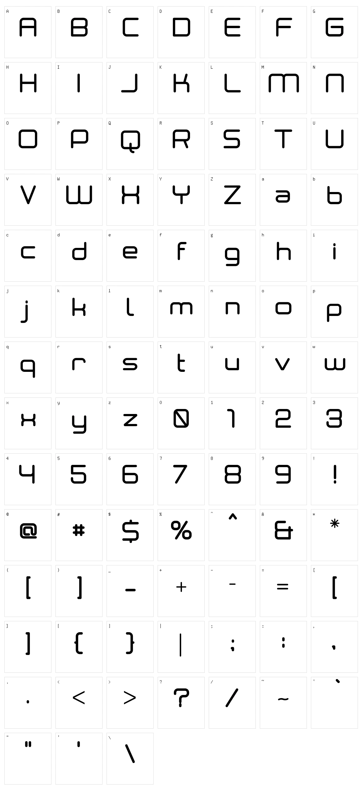 Neogrey Character Set