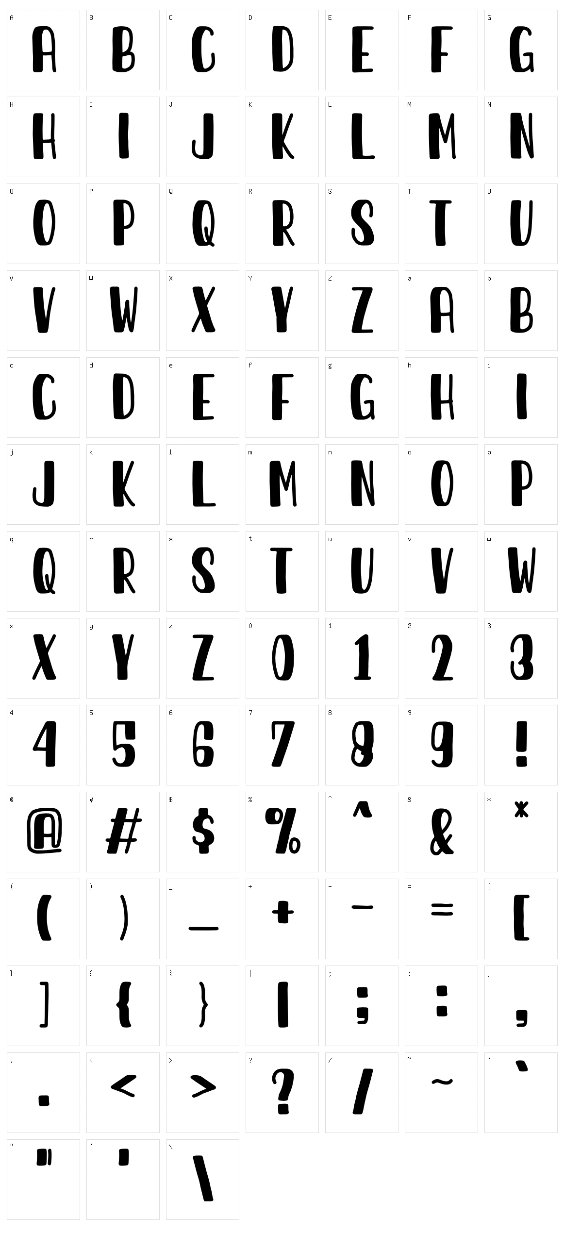 Sunday Best Character Set