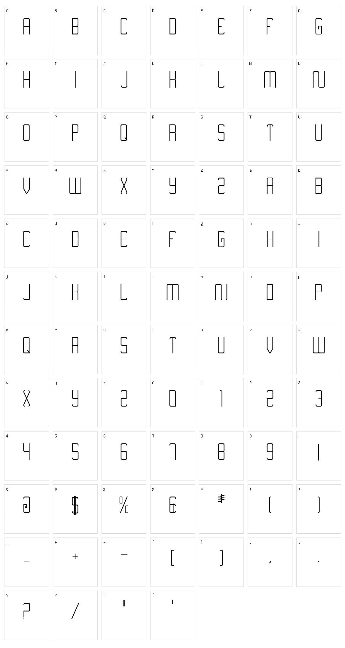 Nimiran Character Set