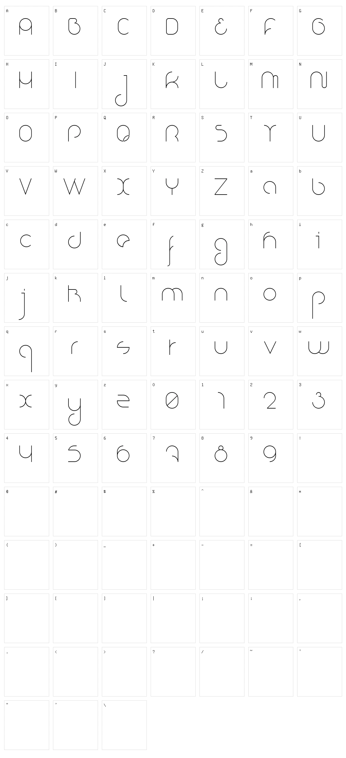 Nioubes Character Set