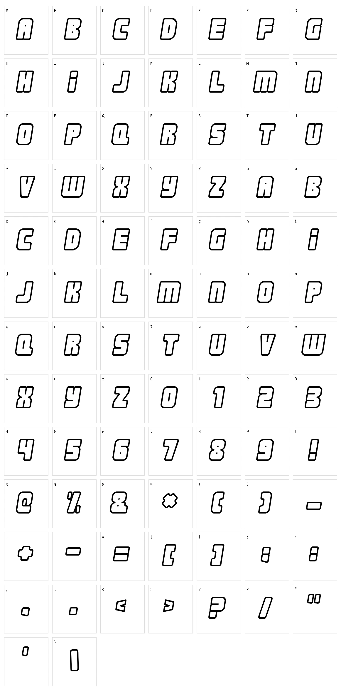 Nonstop Character Set