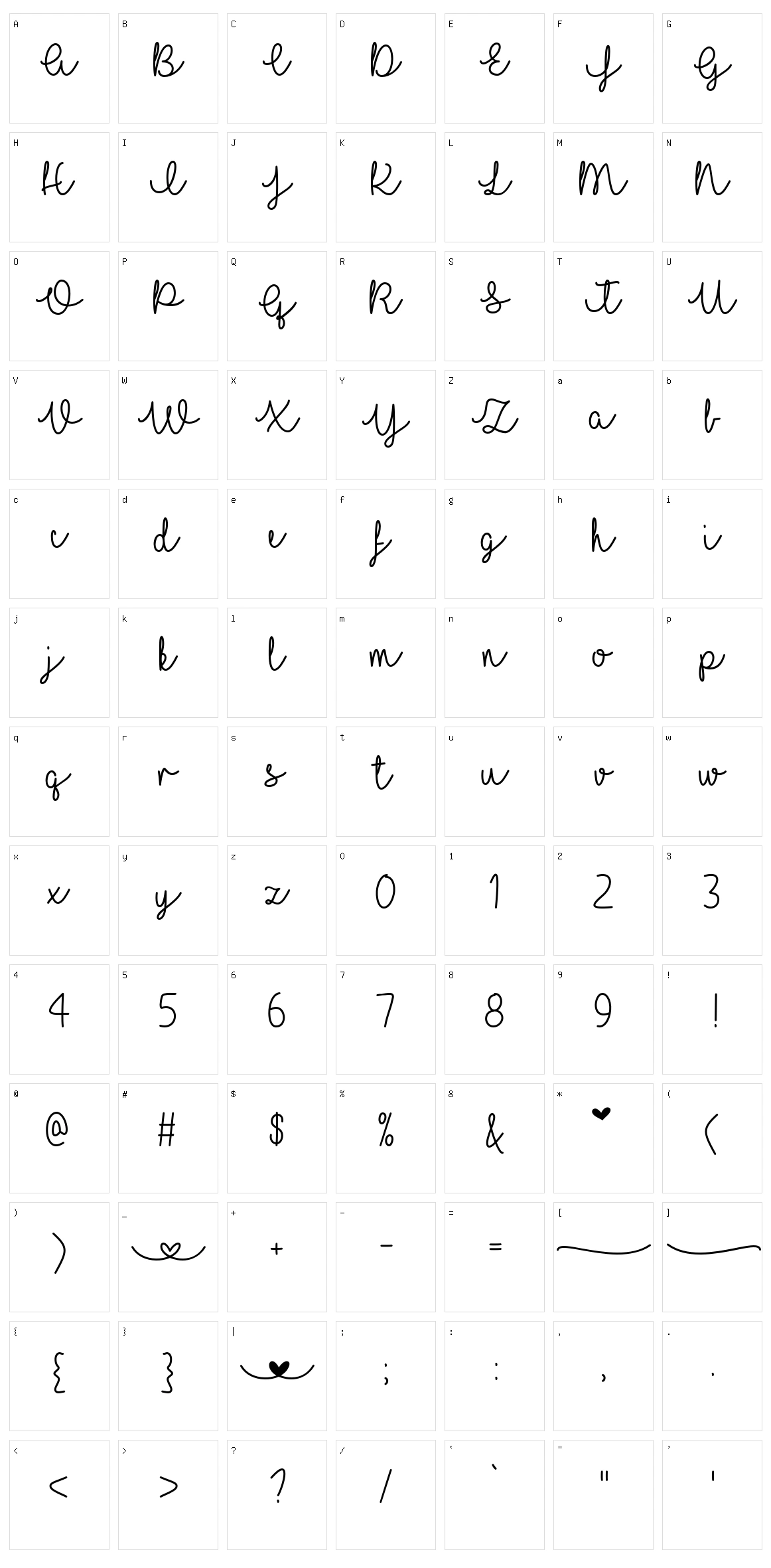 Mf I Love Glitter Character Set