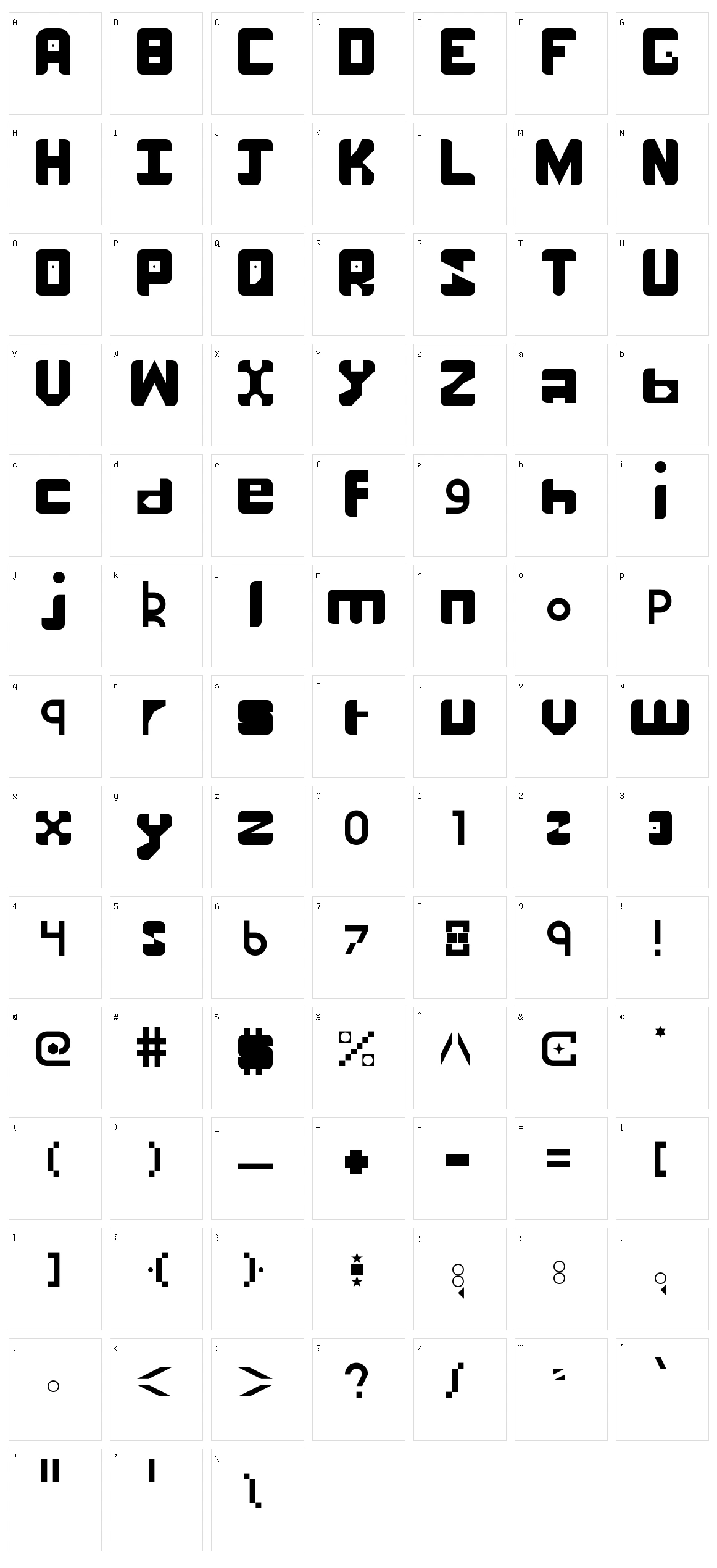 Number One Character Set