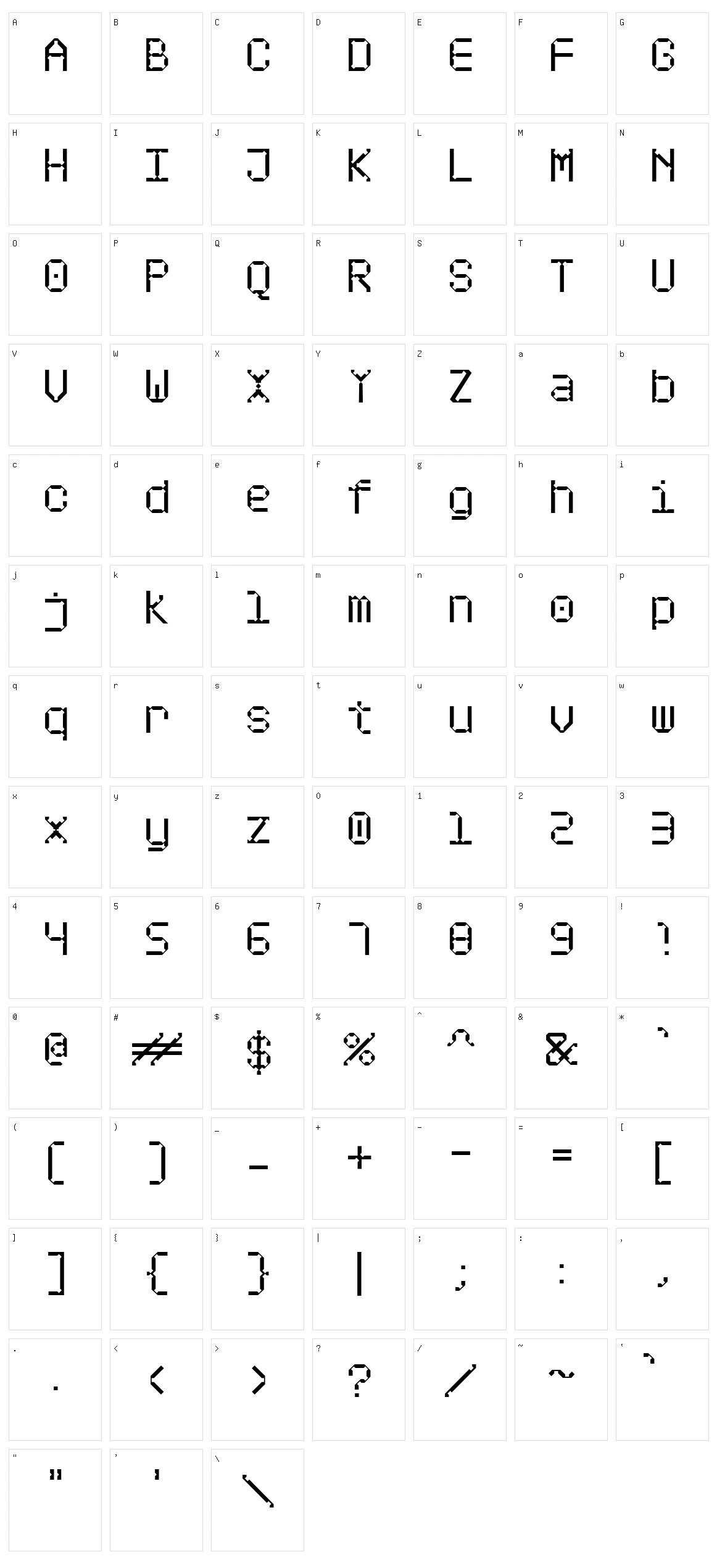 Orde Mono Character Set