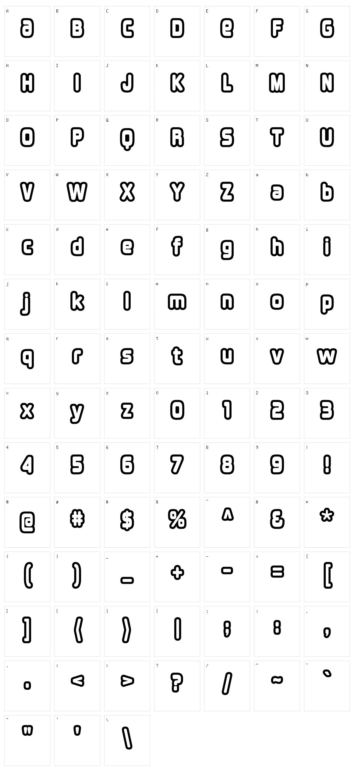 Overload Character Set