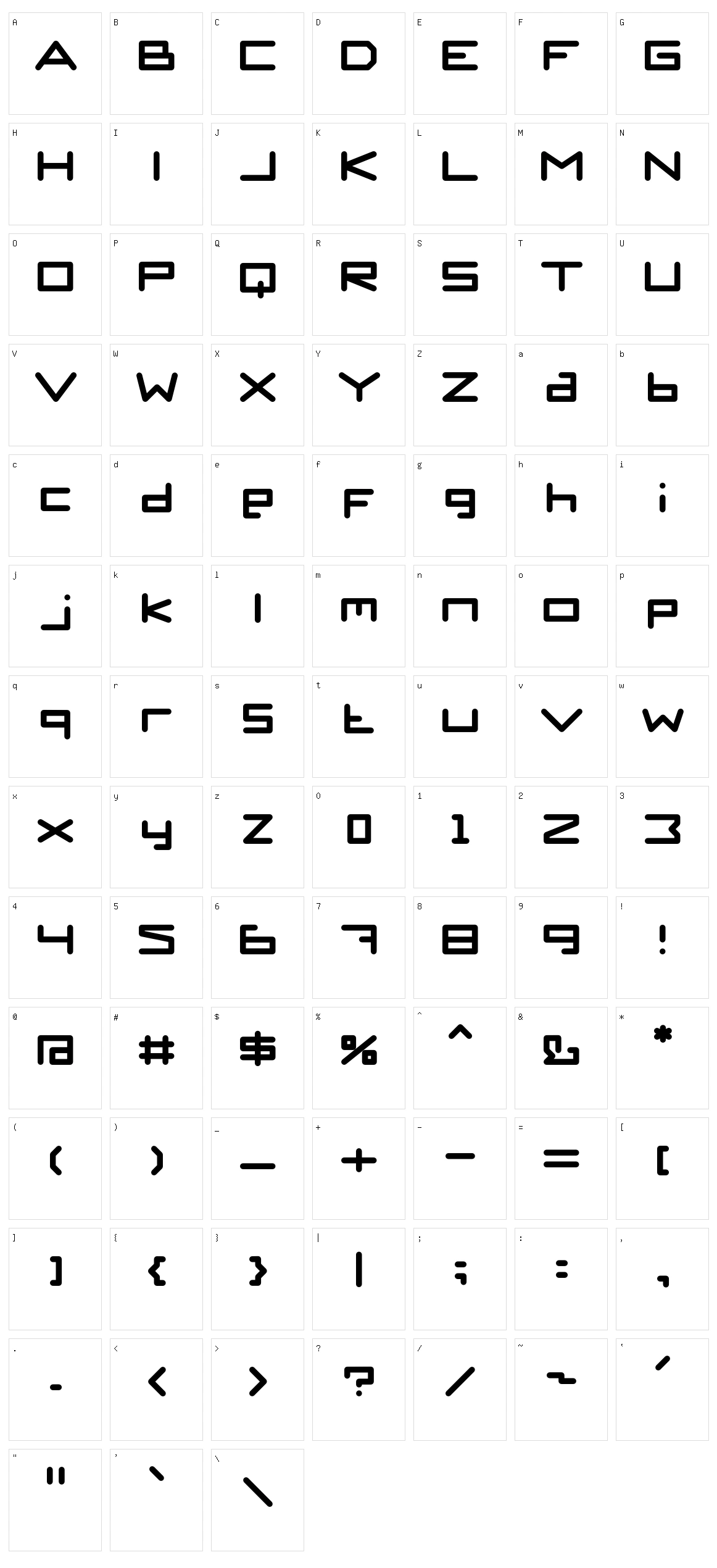 Paroshca Character Set