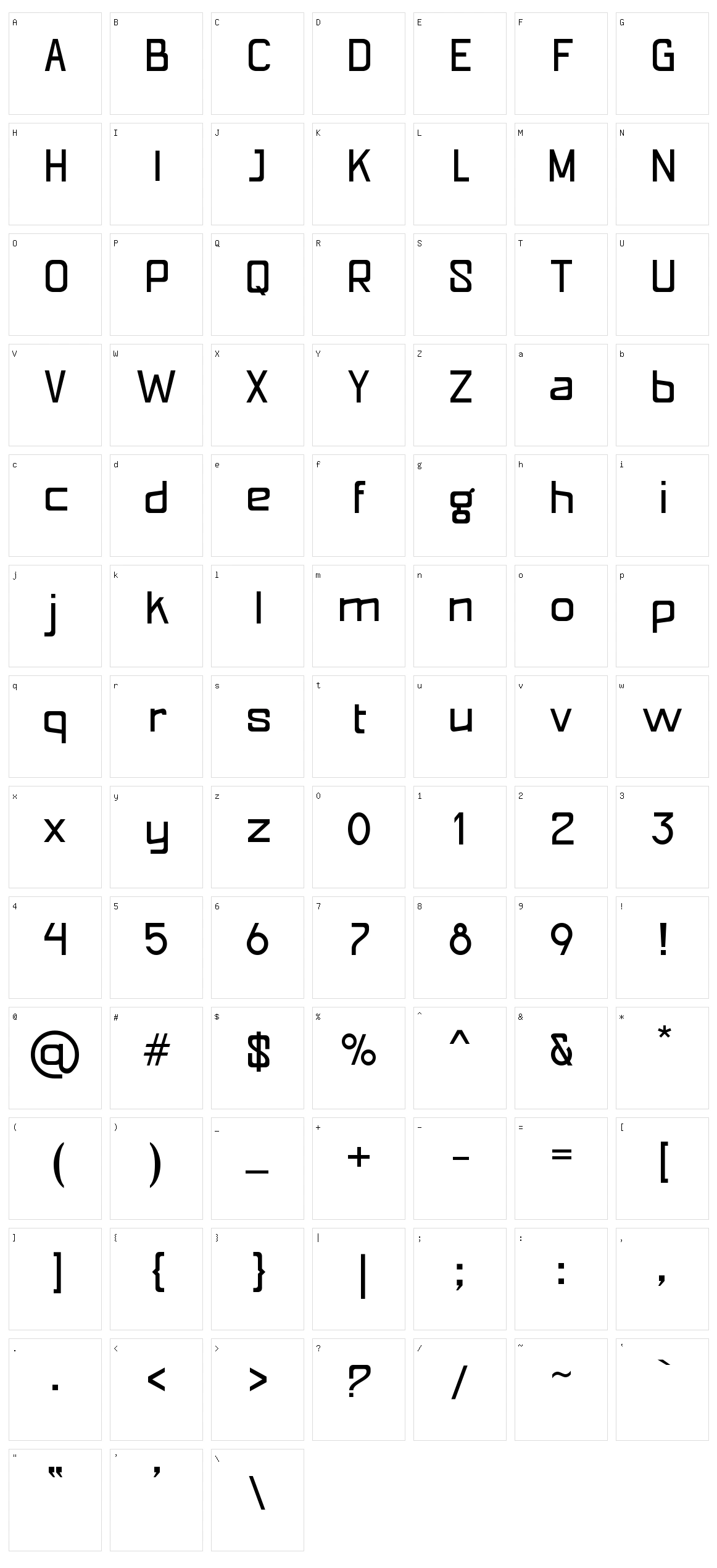 Patinio Futura Character Set