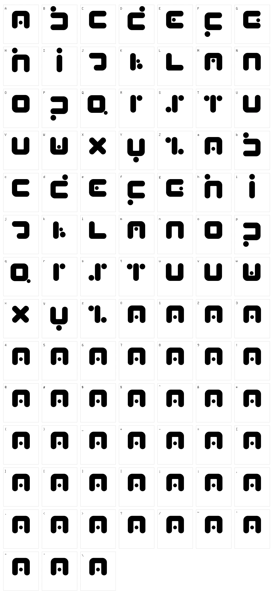 PeaBrain Character Set