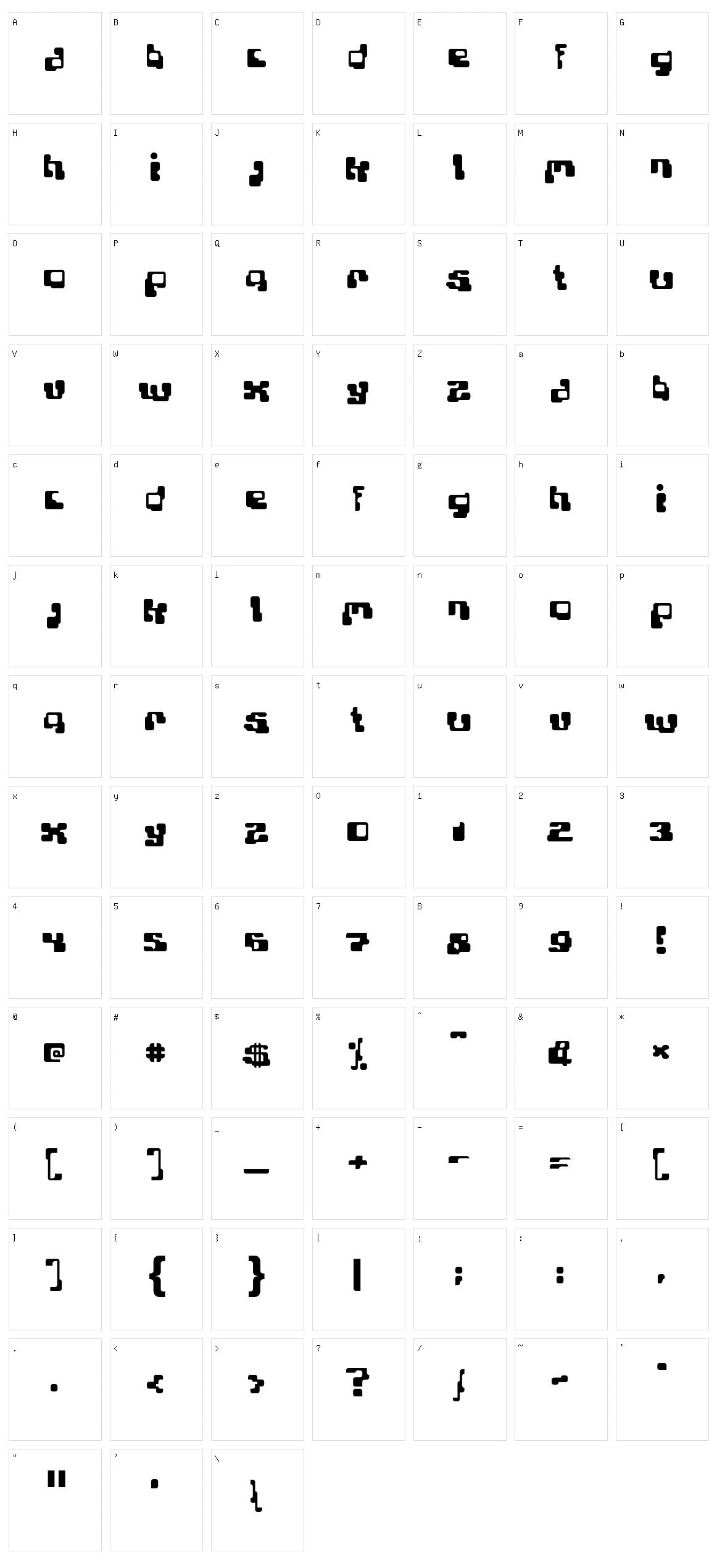 Planet Bubble Character Set