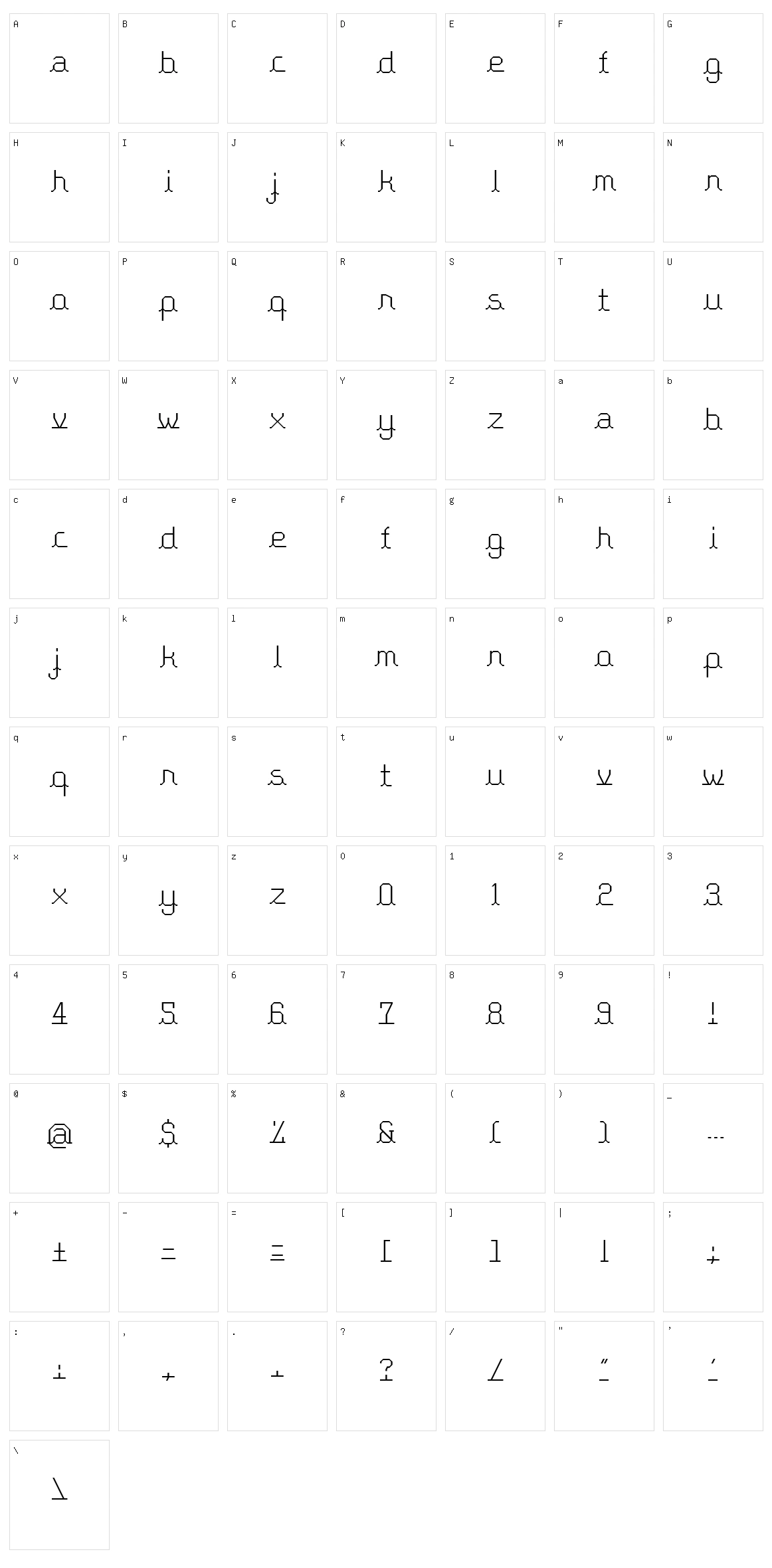 Please hold the line Character Set