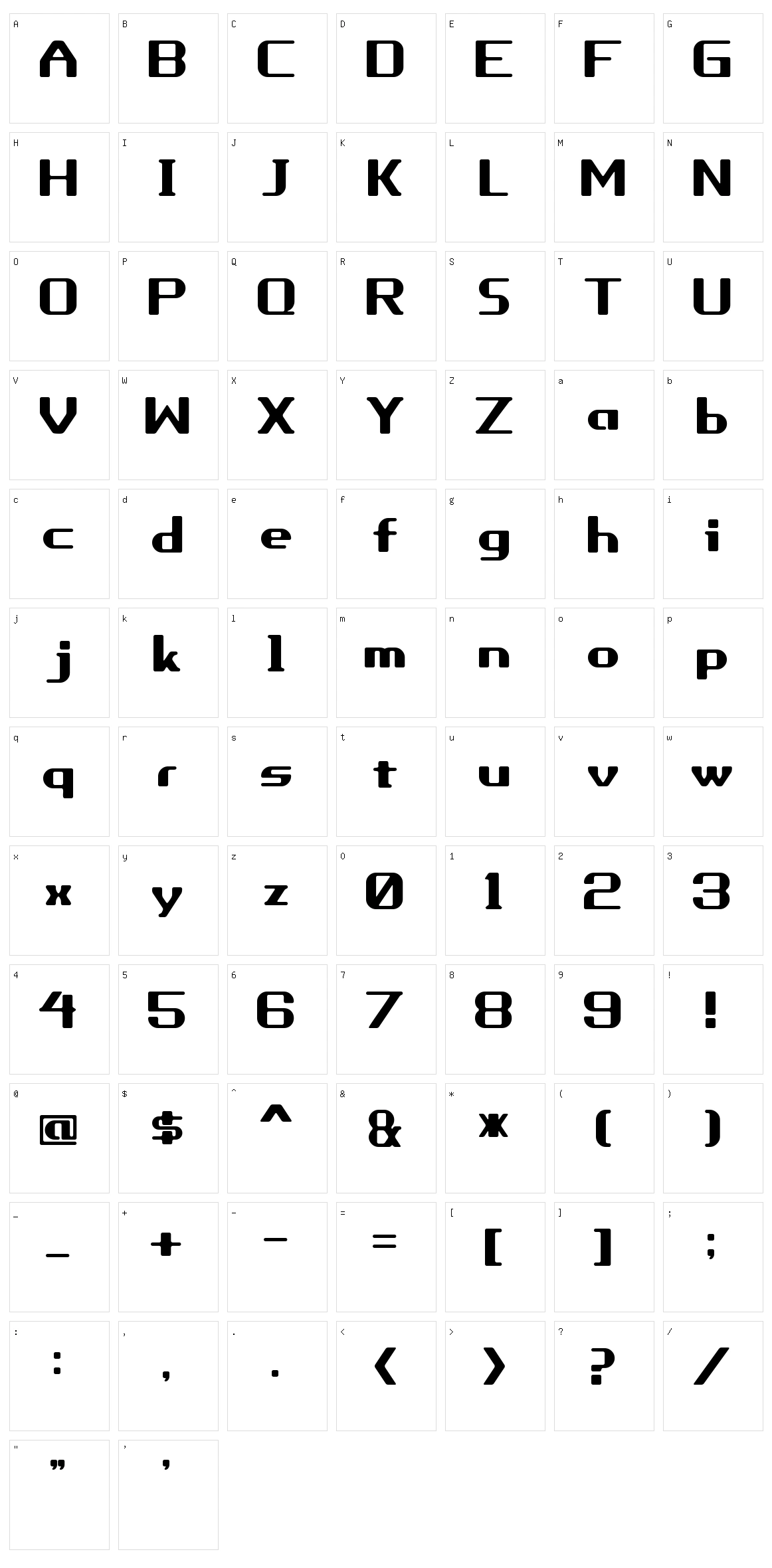 Porhythm Character Set