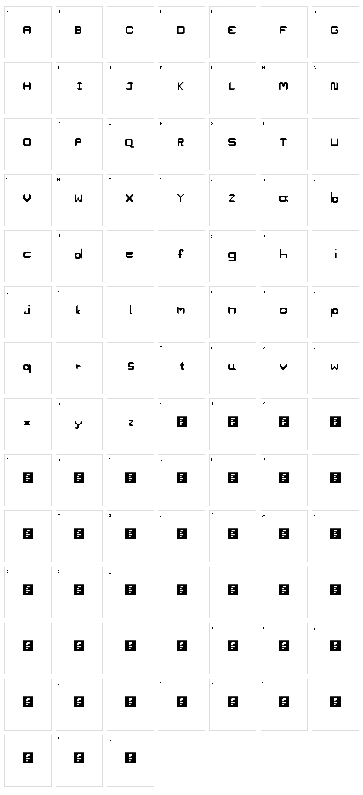 Project's Goodies Character Set