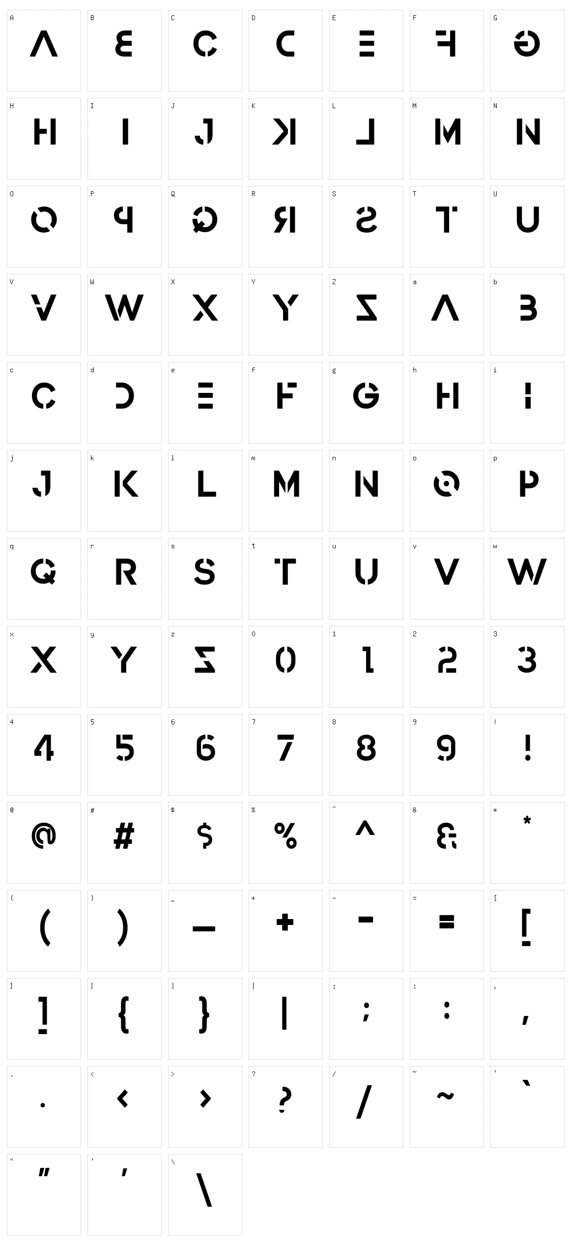 Proximateus Character Set