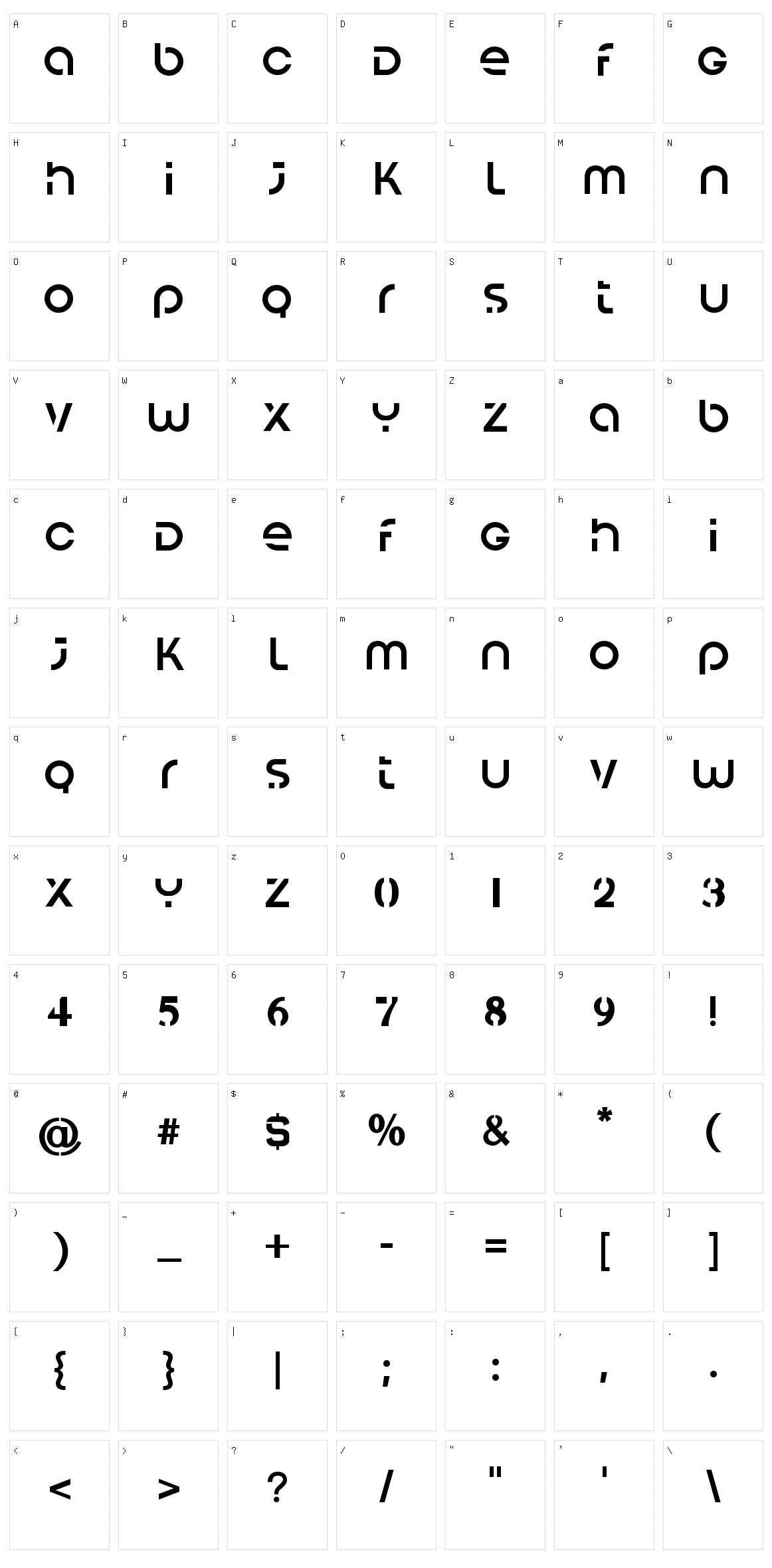 Pure Mechanic Character Set