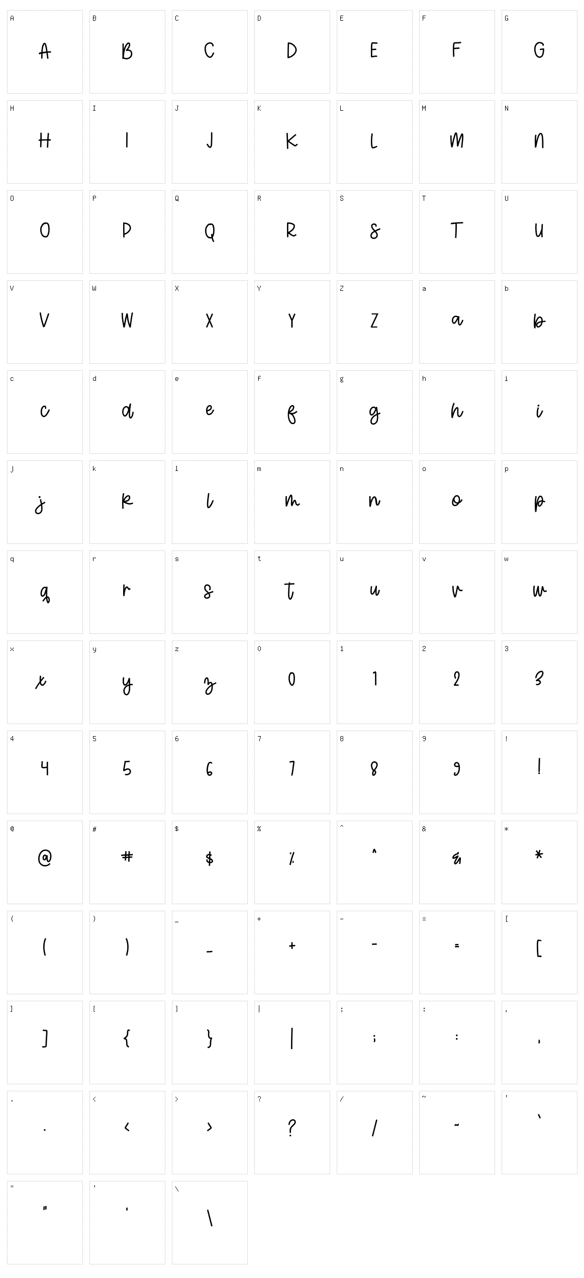 Farmhouse Display Character Set