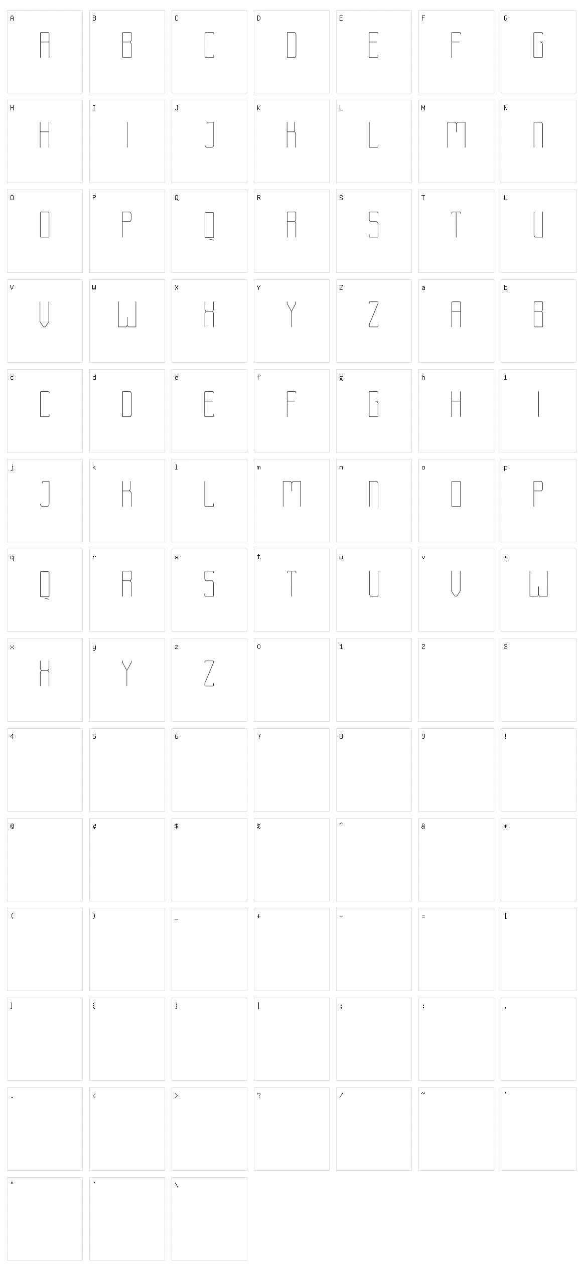 Rebond Character Set