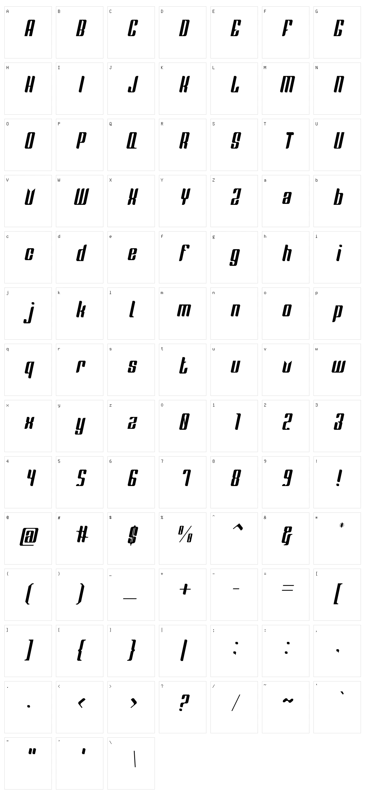 Red Steel Character Set