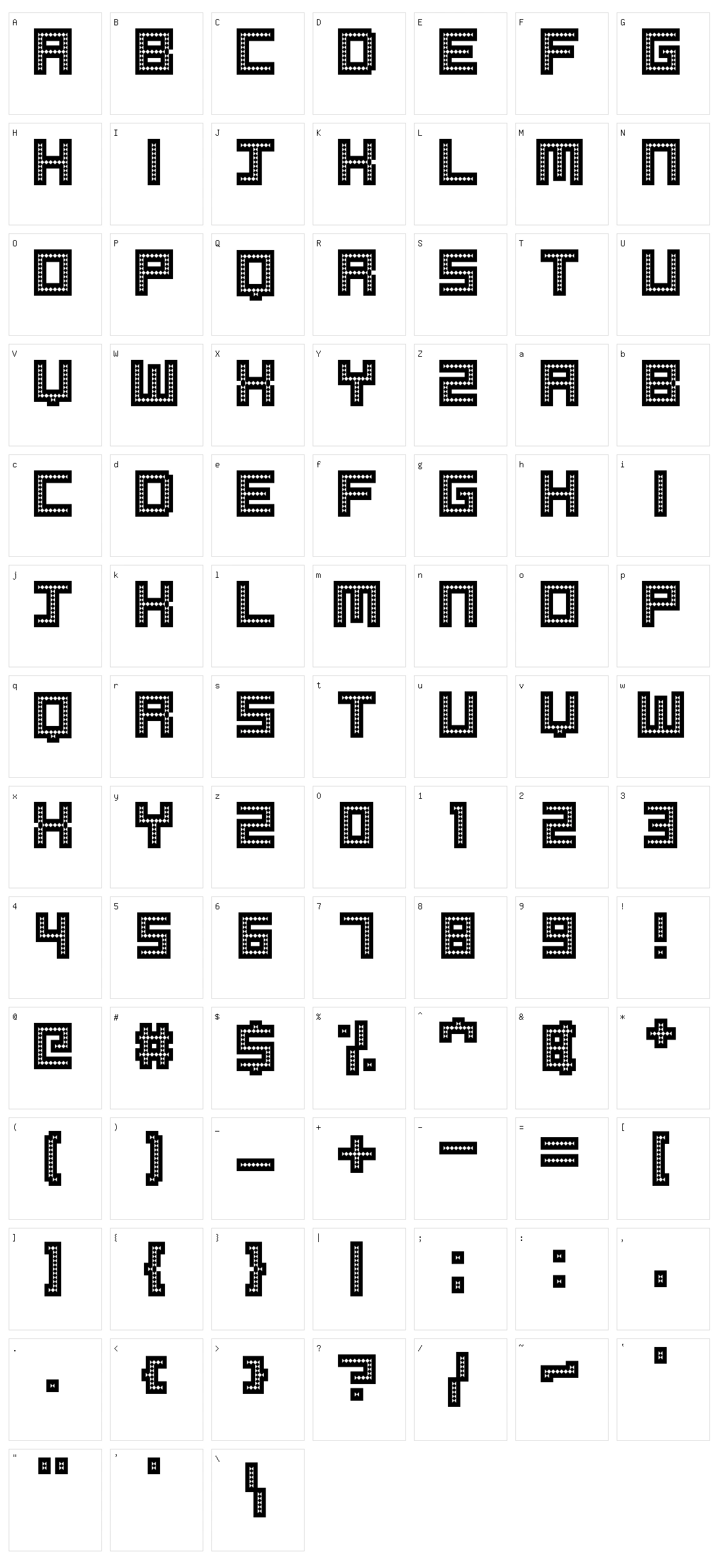 Robotic Harlequin Character Set