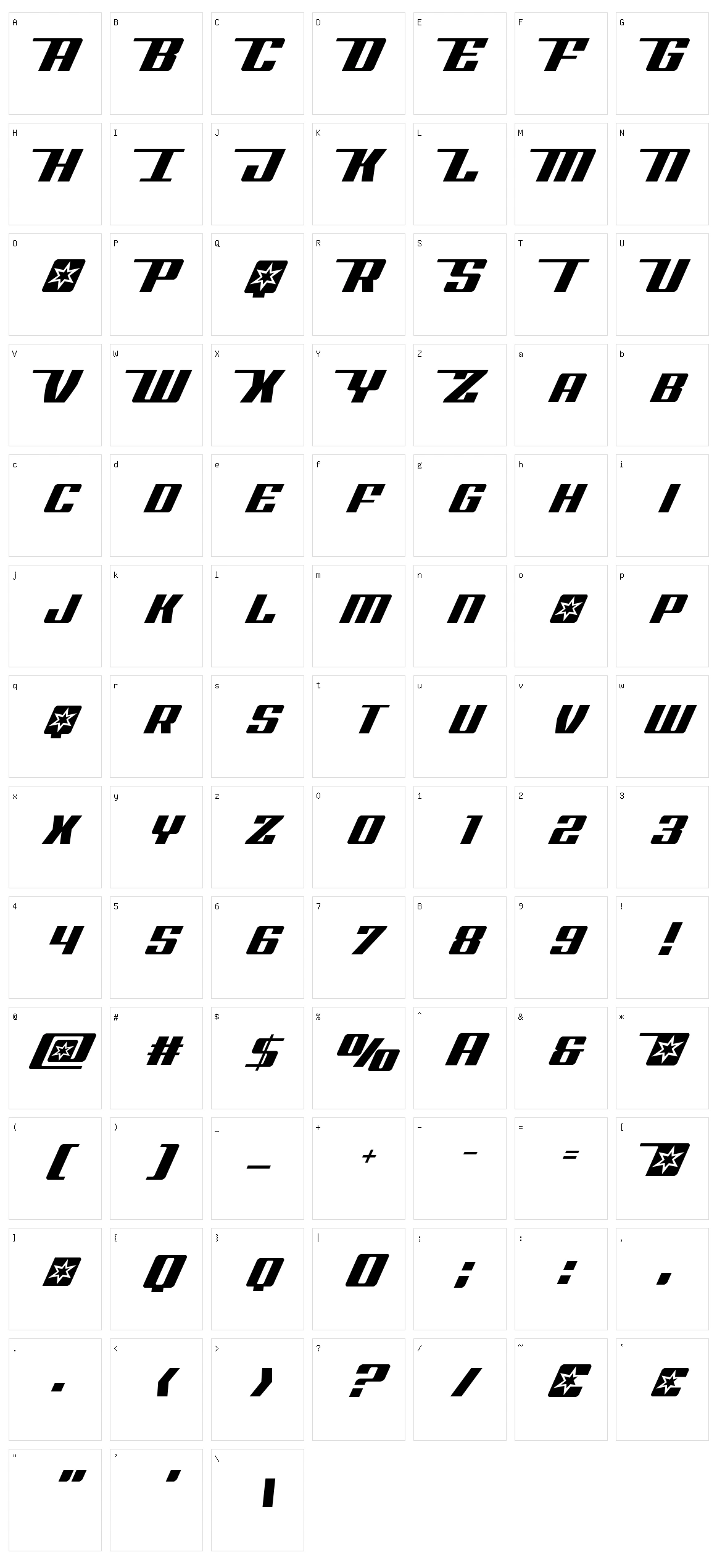 Rocket Pop Character Set