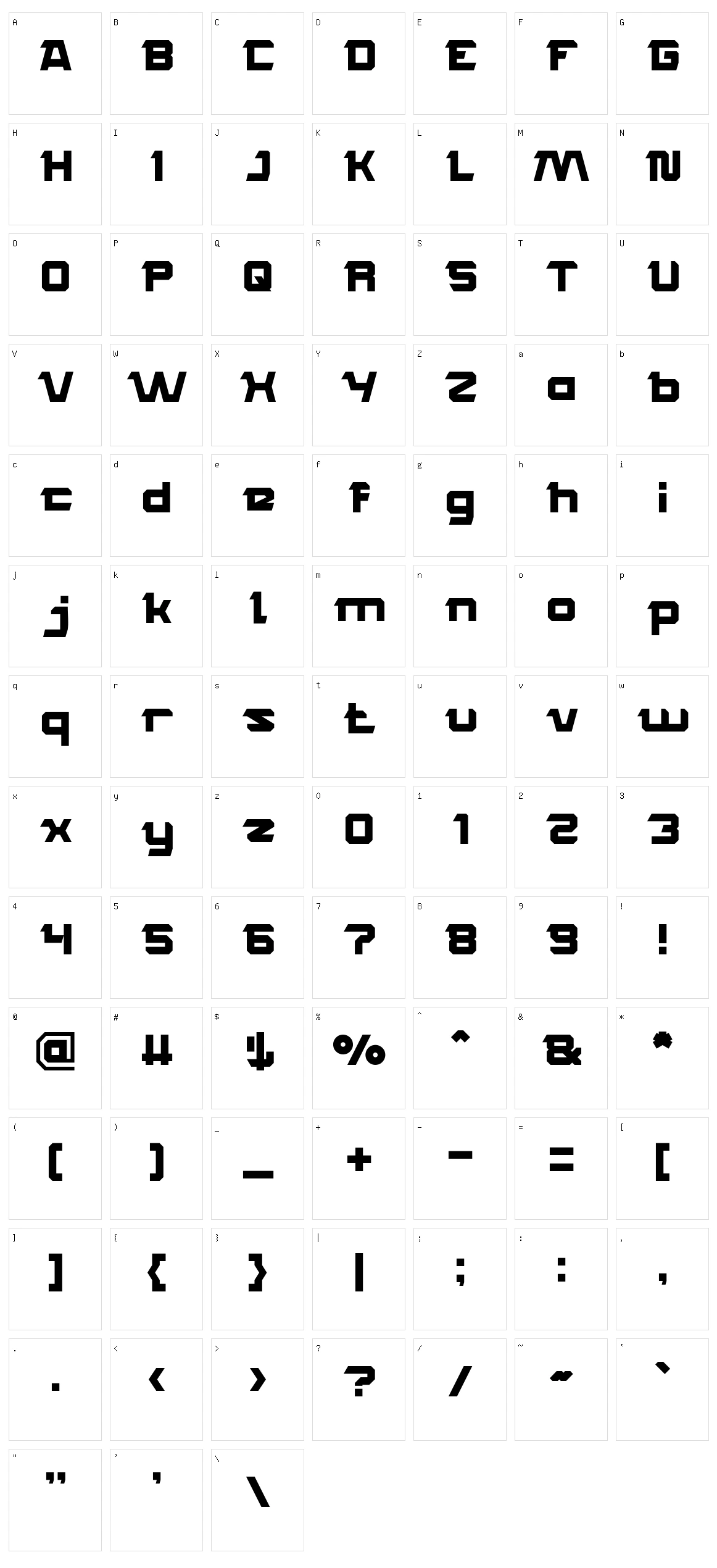 Rocksteady Character Set