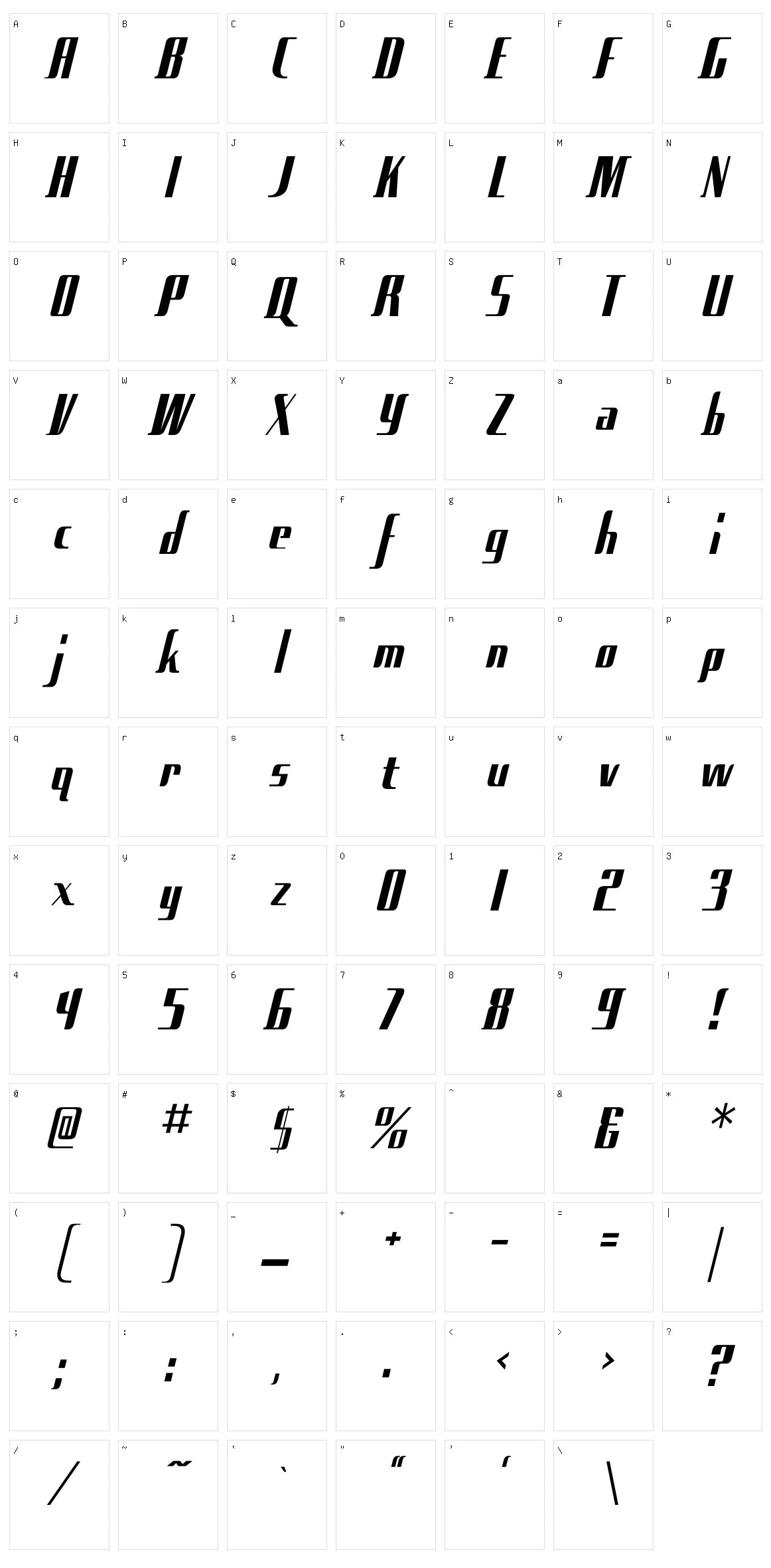 Sad Films Character Set