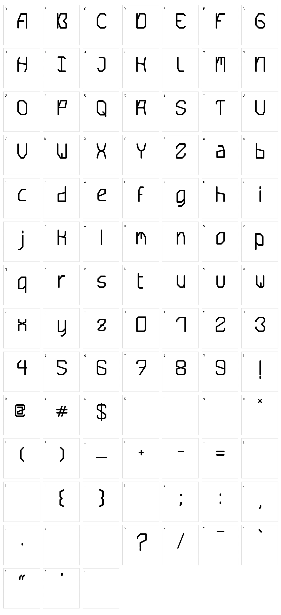 Saturn 5 Character Set