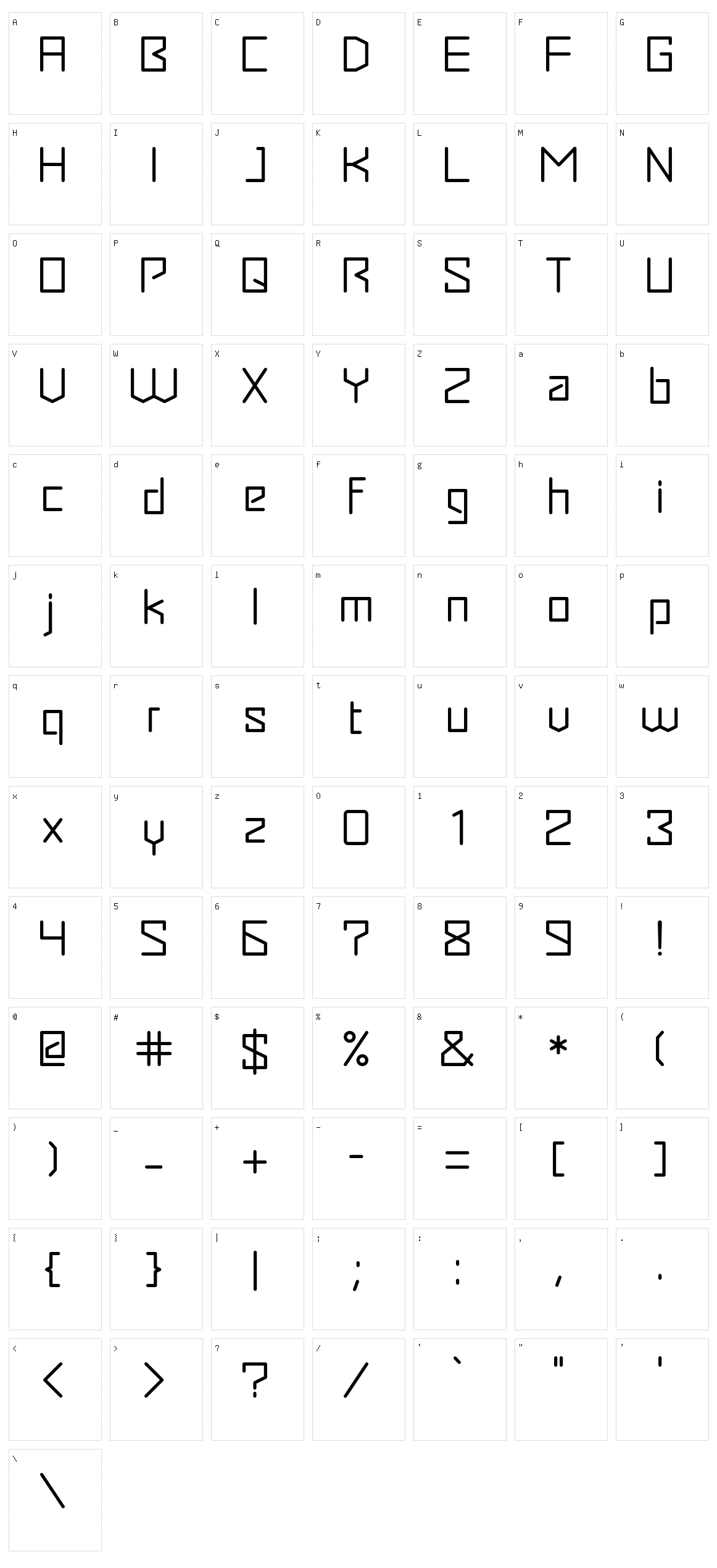 Seagle Character Set