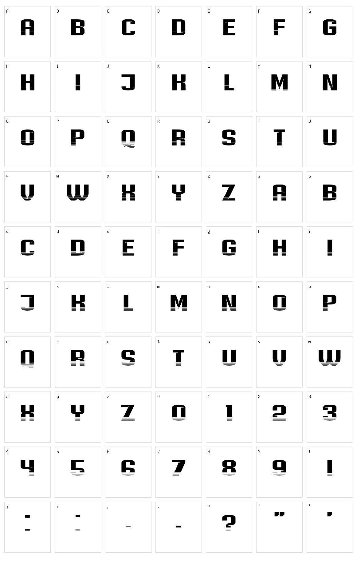 Sextape Character Set