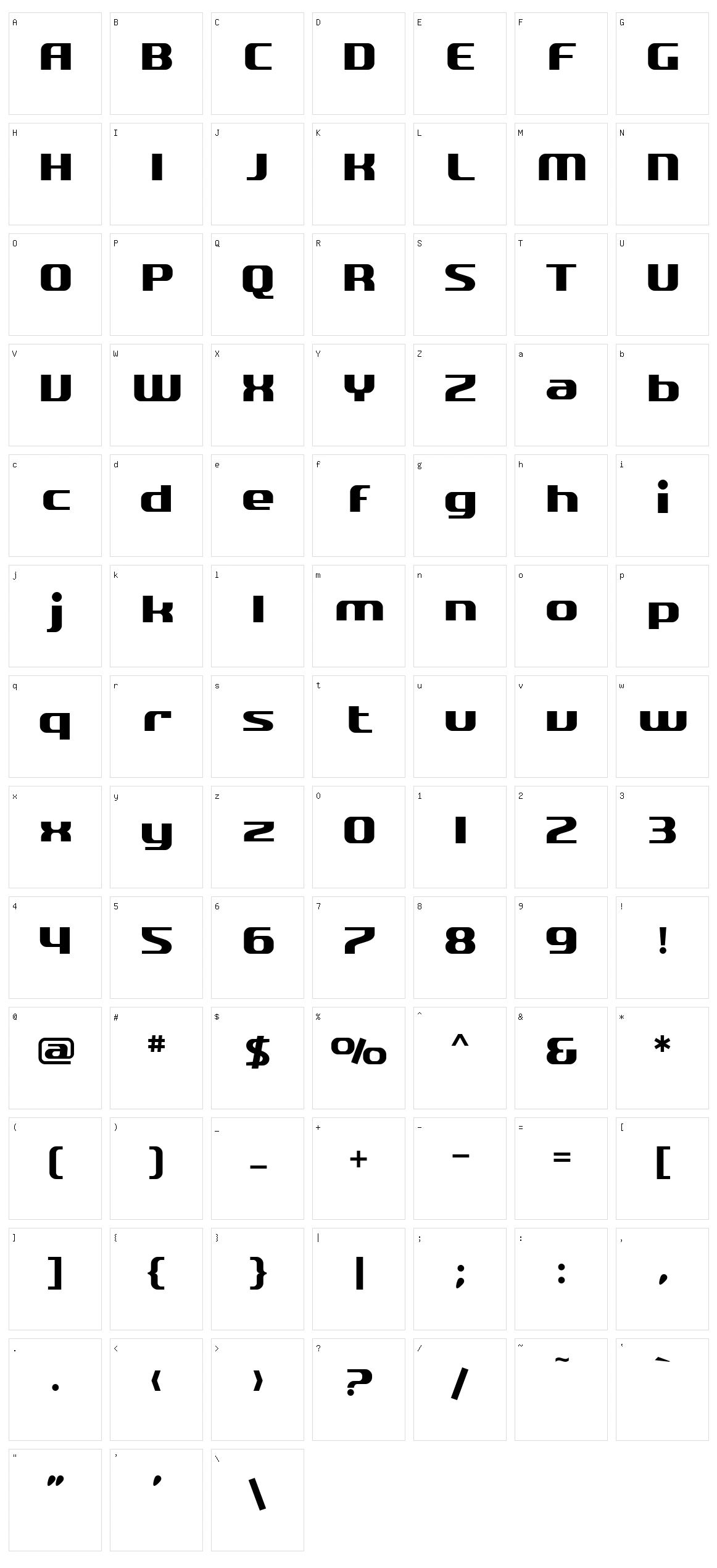 SF Quartzite Character Set