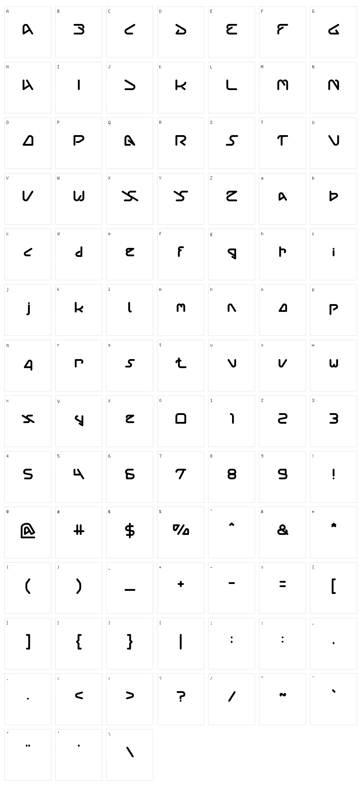 Silverbend Character Set