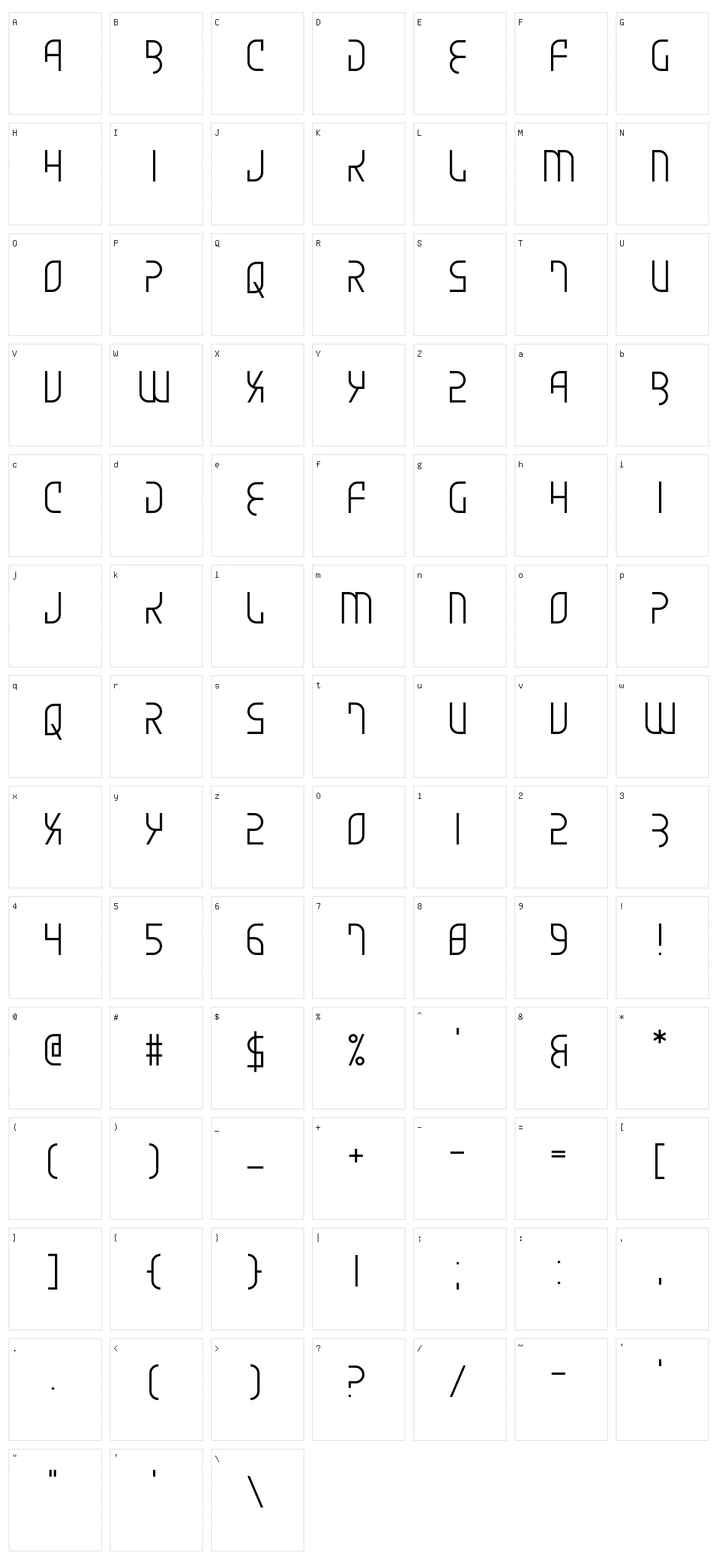 Skydiver On The Wing Character Set