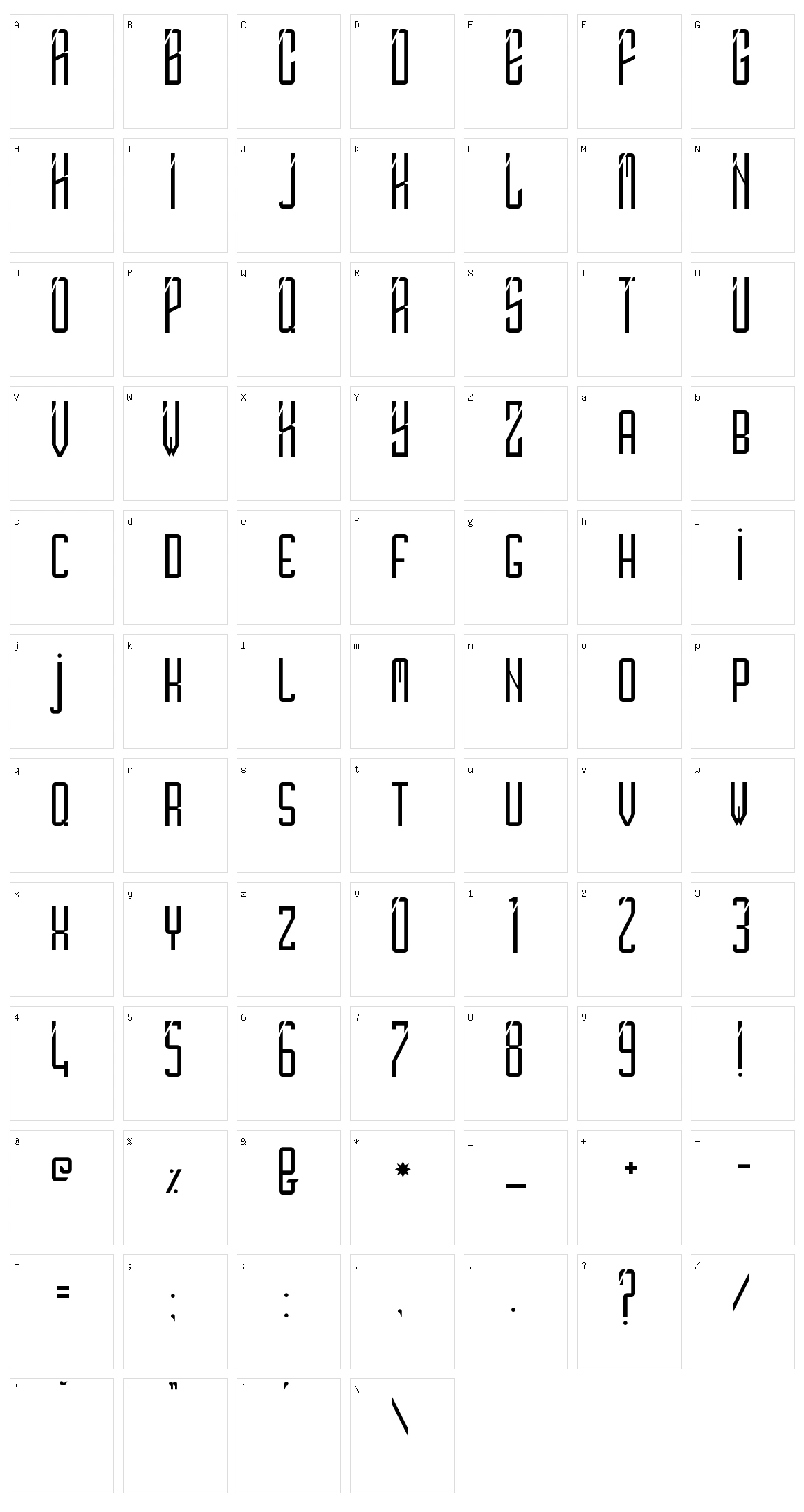 Slim Slashy Ferry Character Set