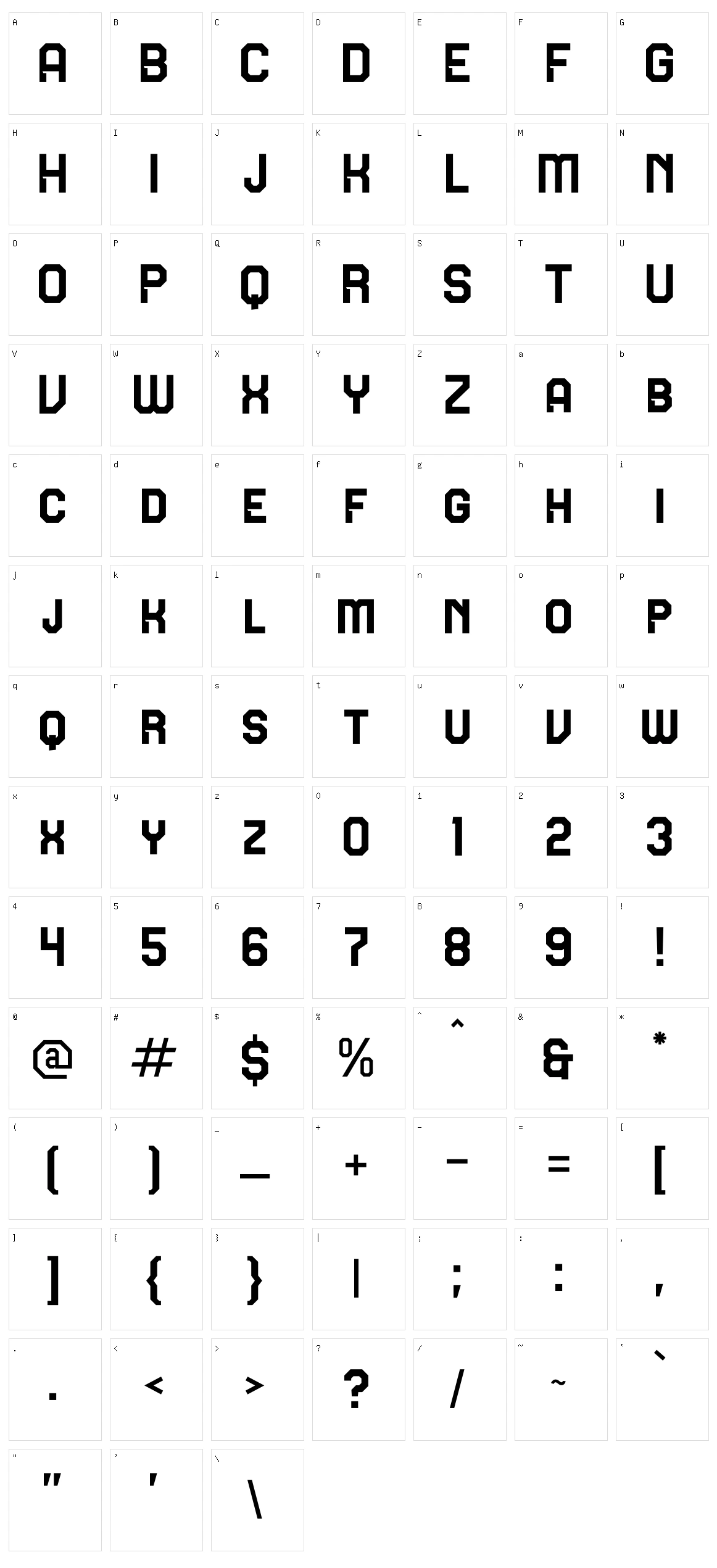 Smokind Character Set