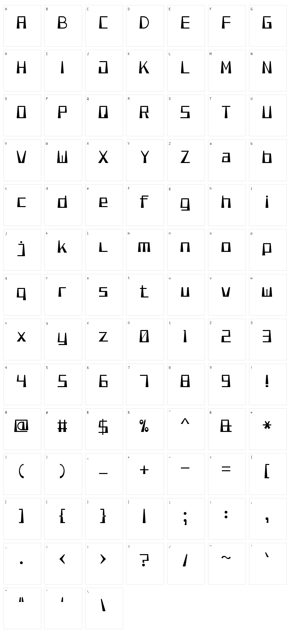 Smooth Pixel 7 Character Set