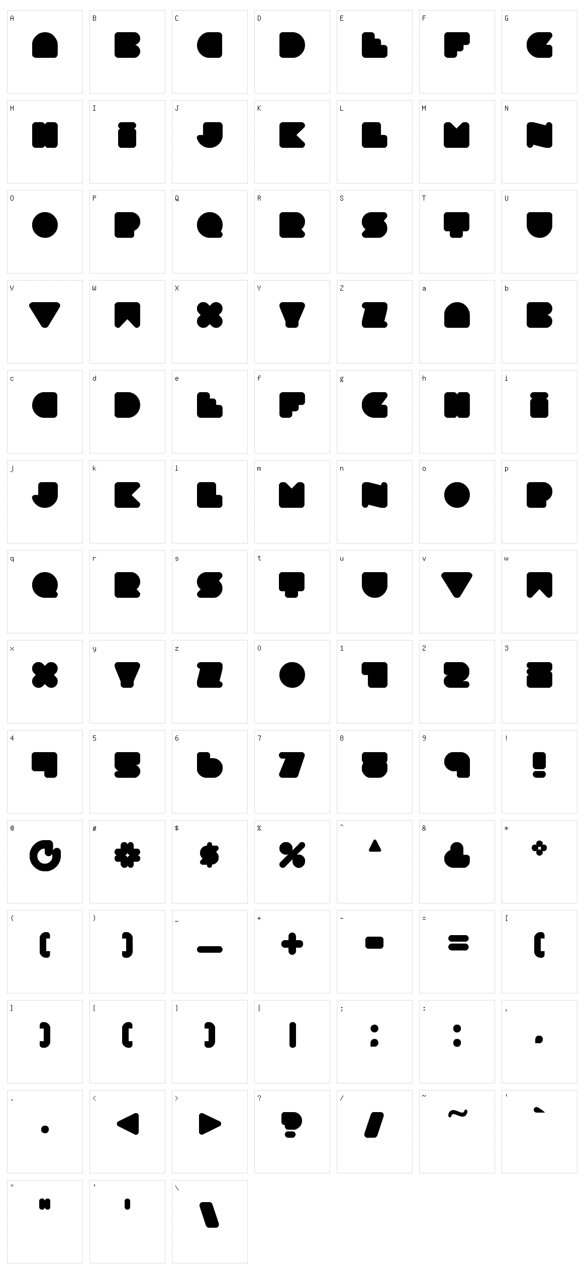 Smoothtasticness Character Set