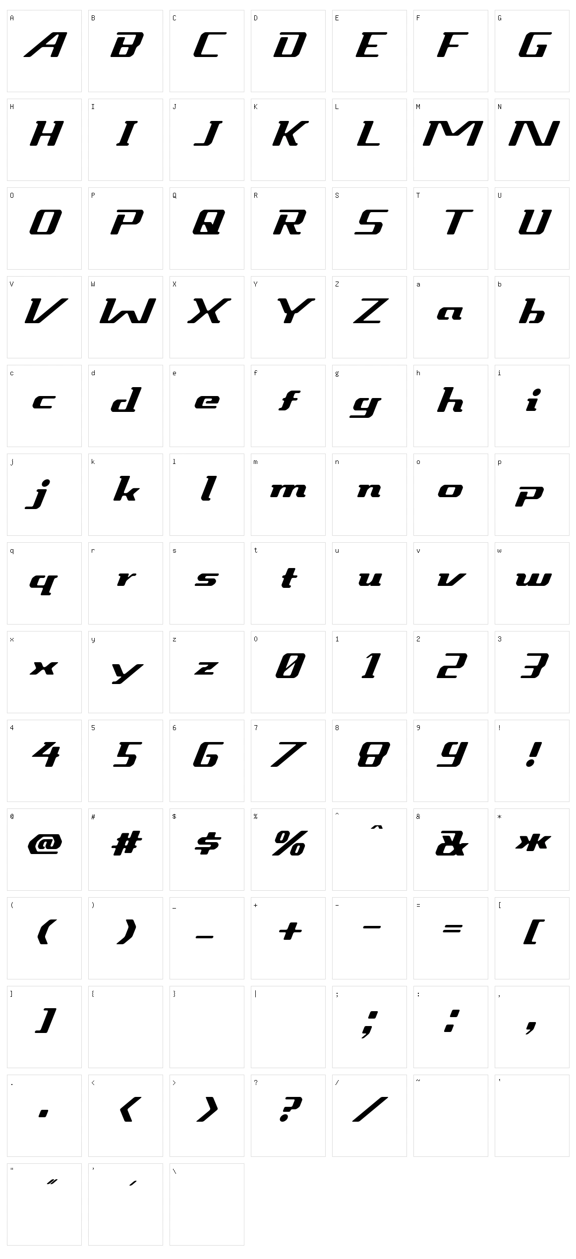 Sneakout Character Set