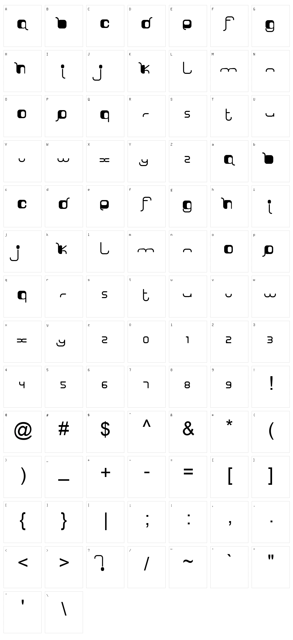 Sorry Luthi Character Set