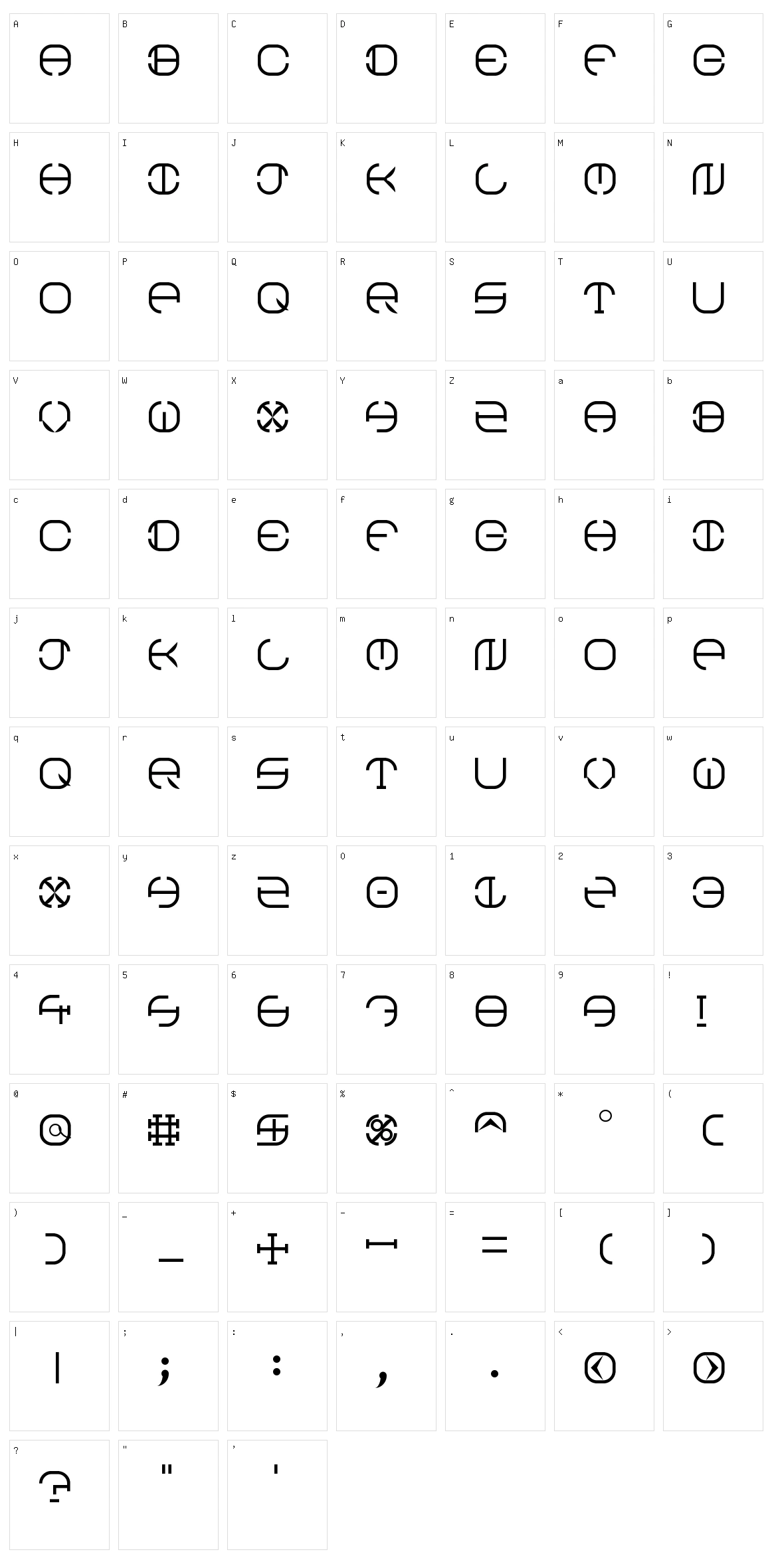 South Circle Character Set