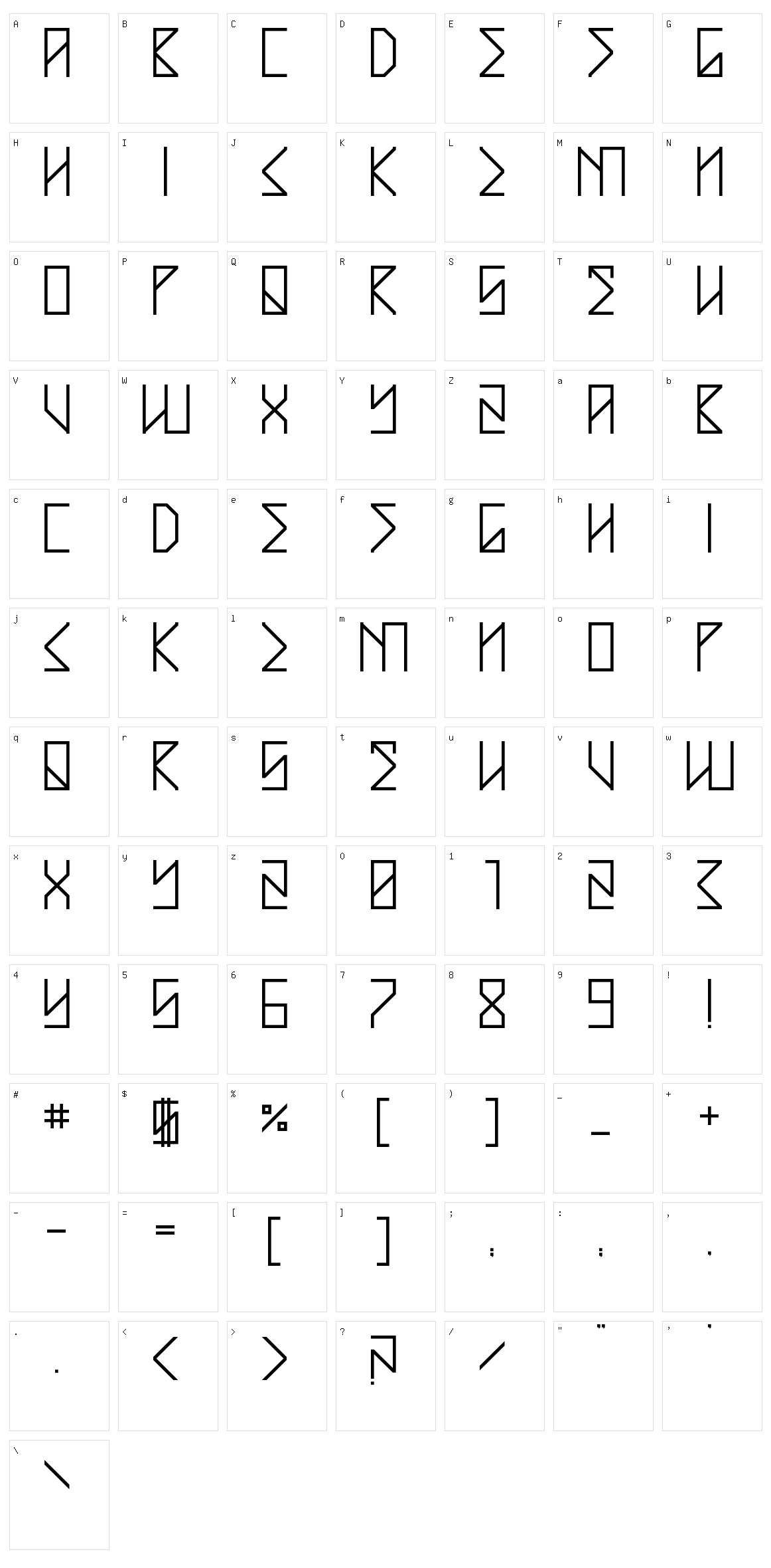 Street Math Character Set