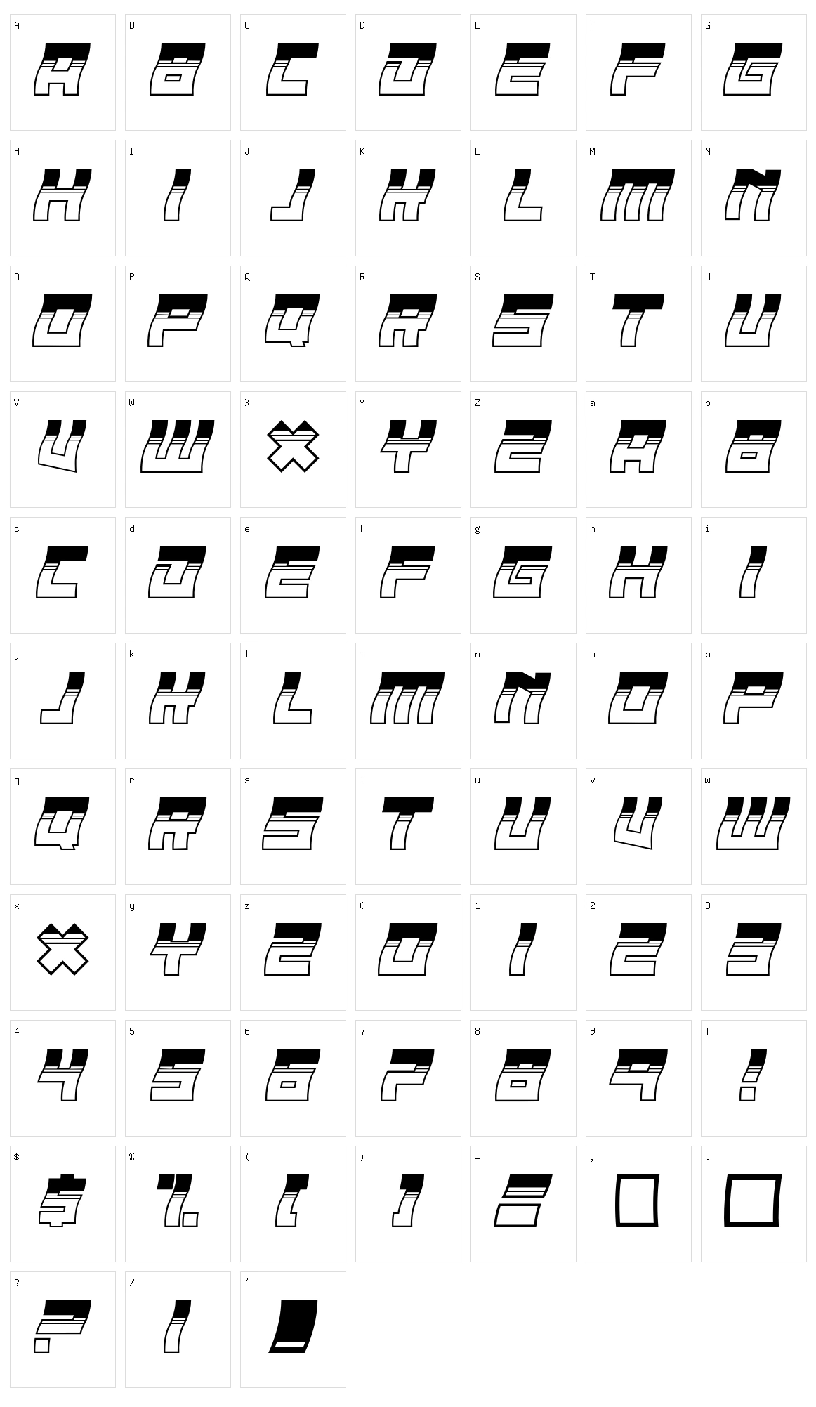 Sucucho Character Set