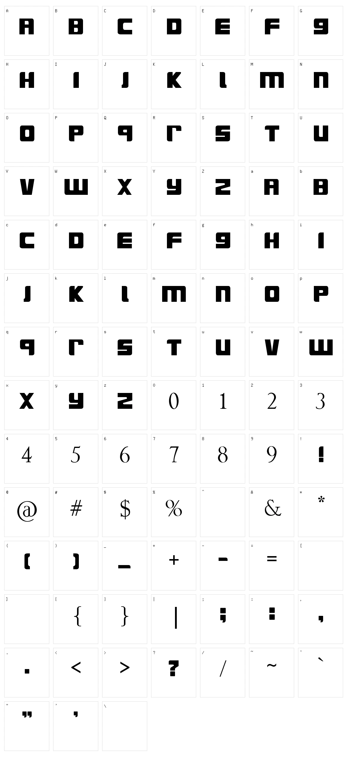 SurfsUp Character Set