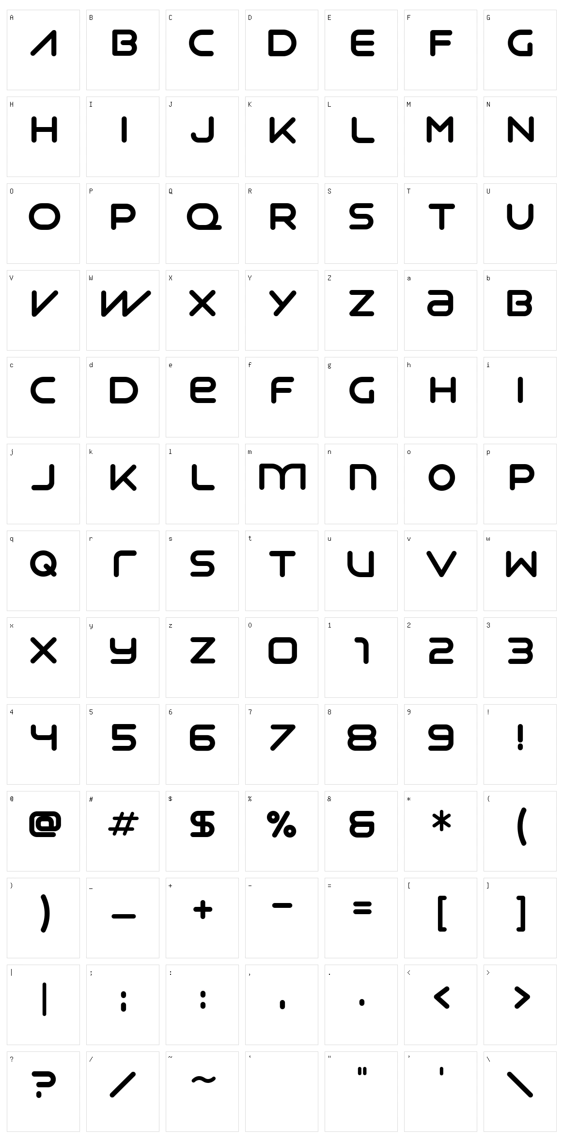 Syntha Character Set