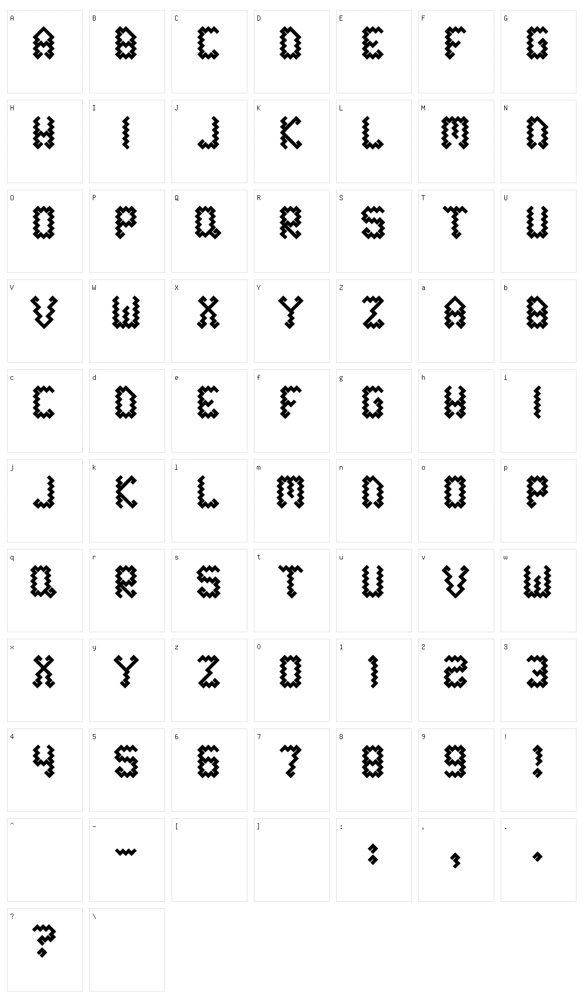 Tapestry Character Set