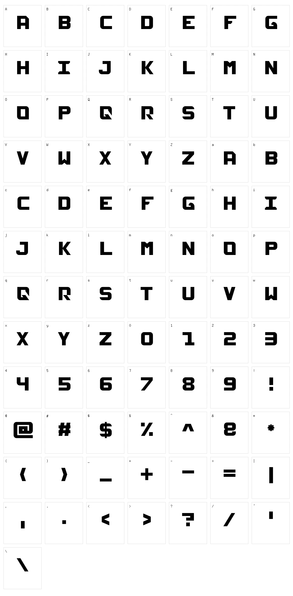 Tea For God Character Set