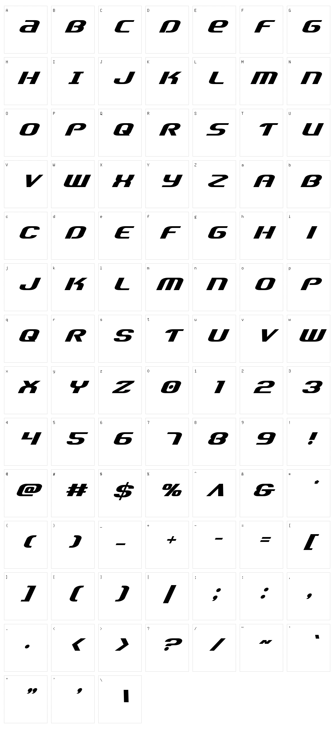 Team America Character Set