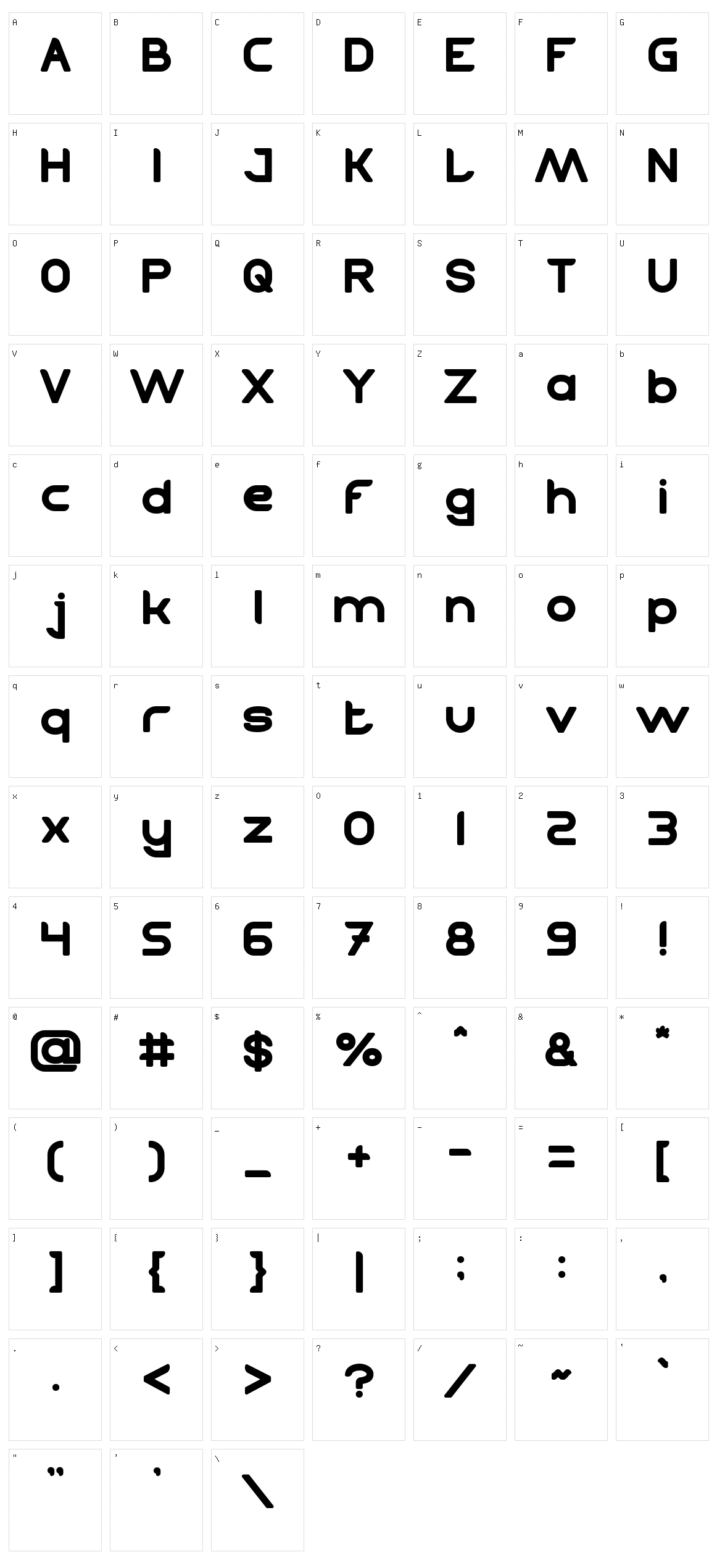 Technique Character Set