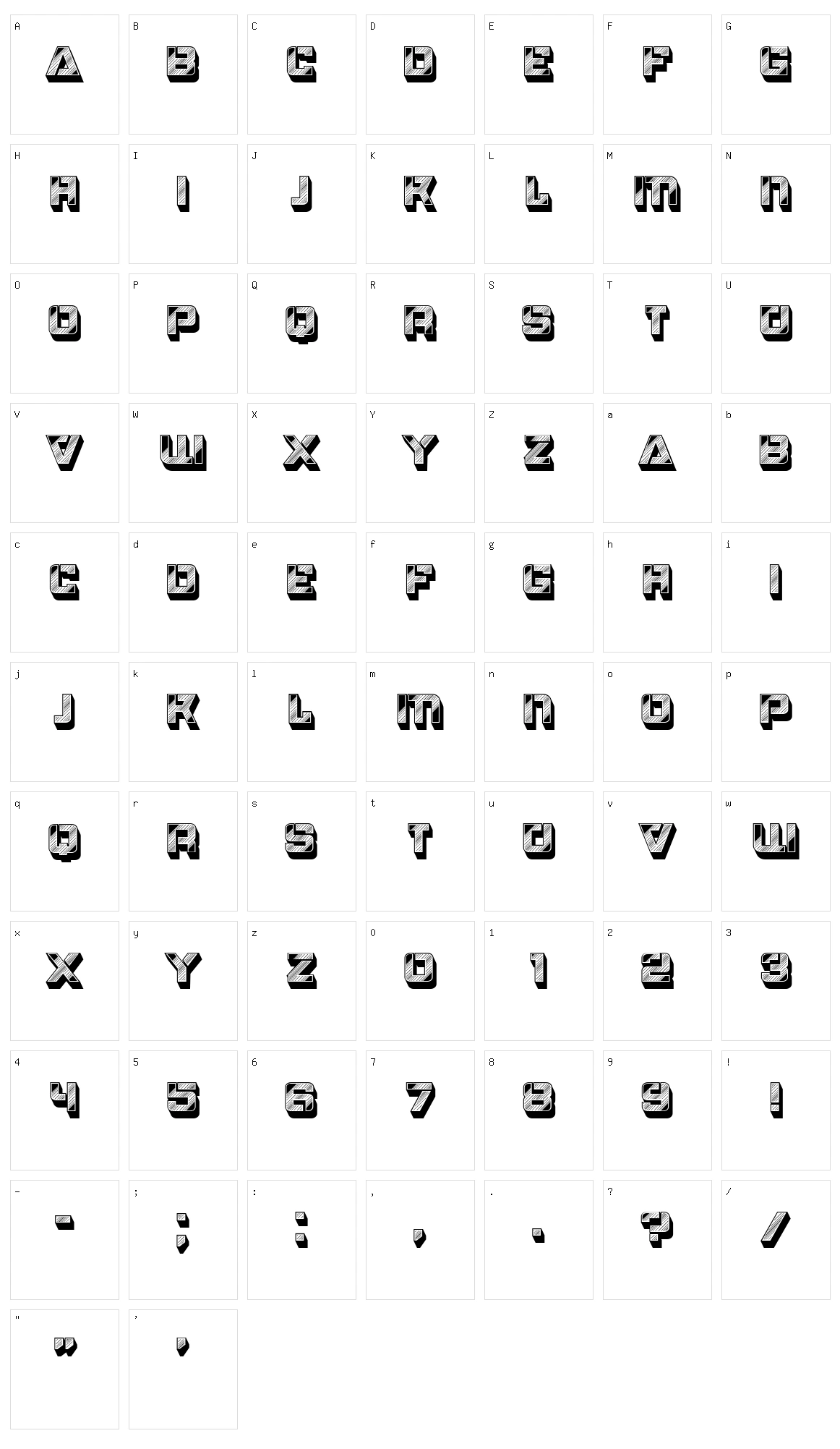 Techno Character Set