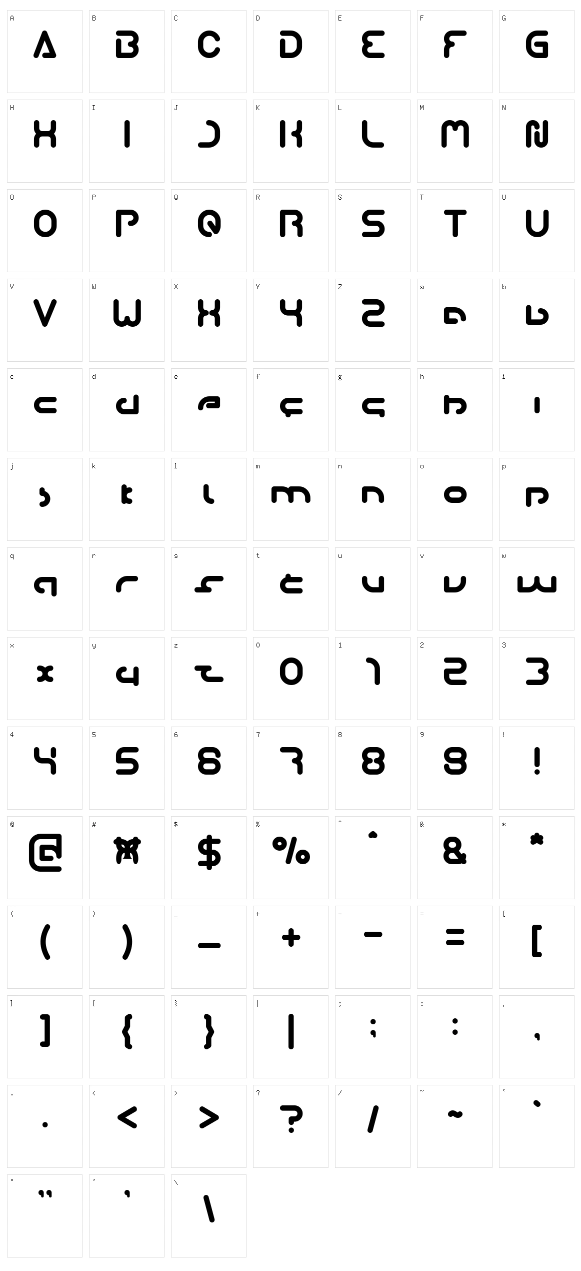 Techno Various Character Set