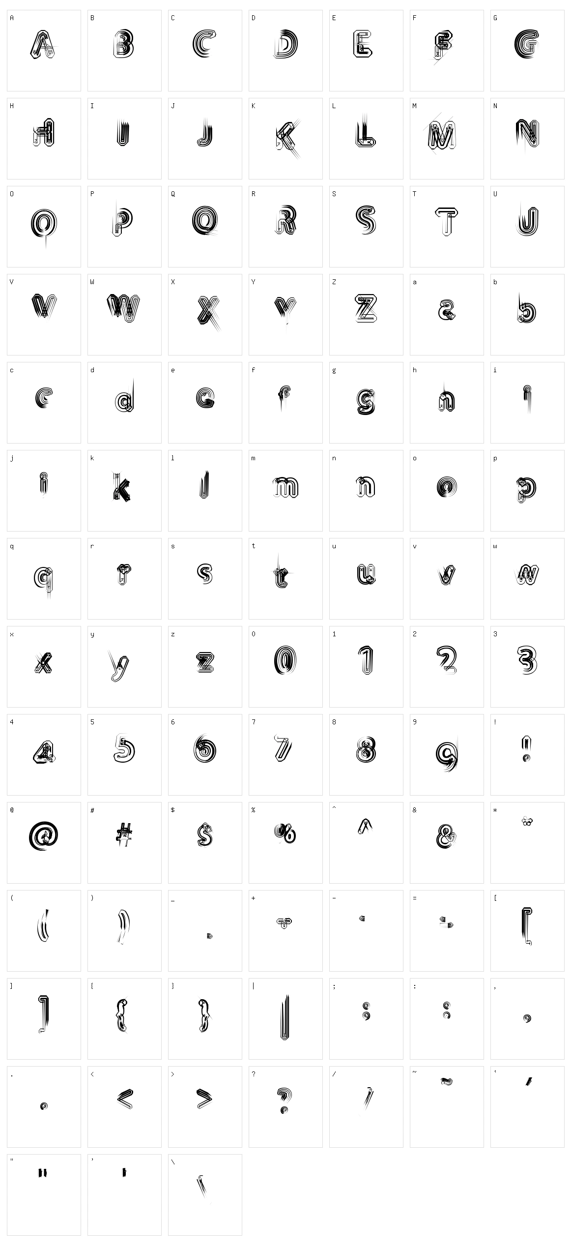 TH3 Machine Character Set