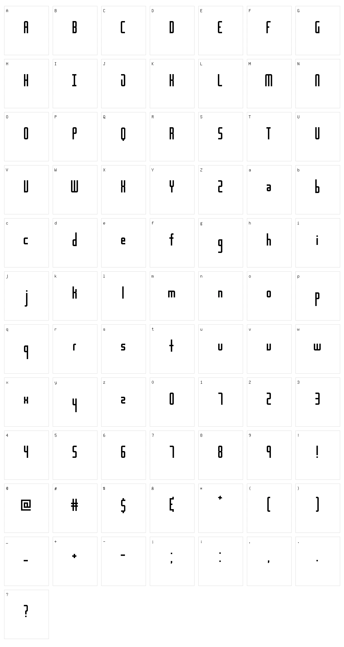 The Distance Character Set